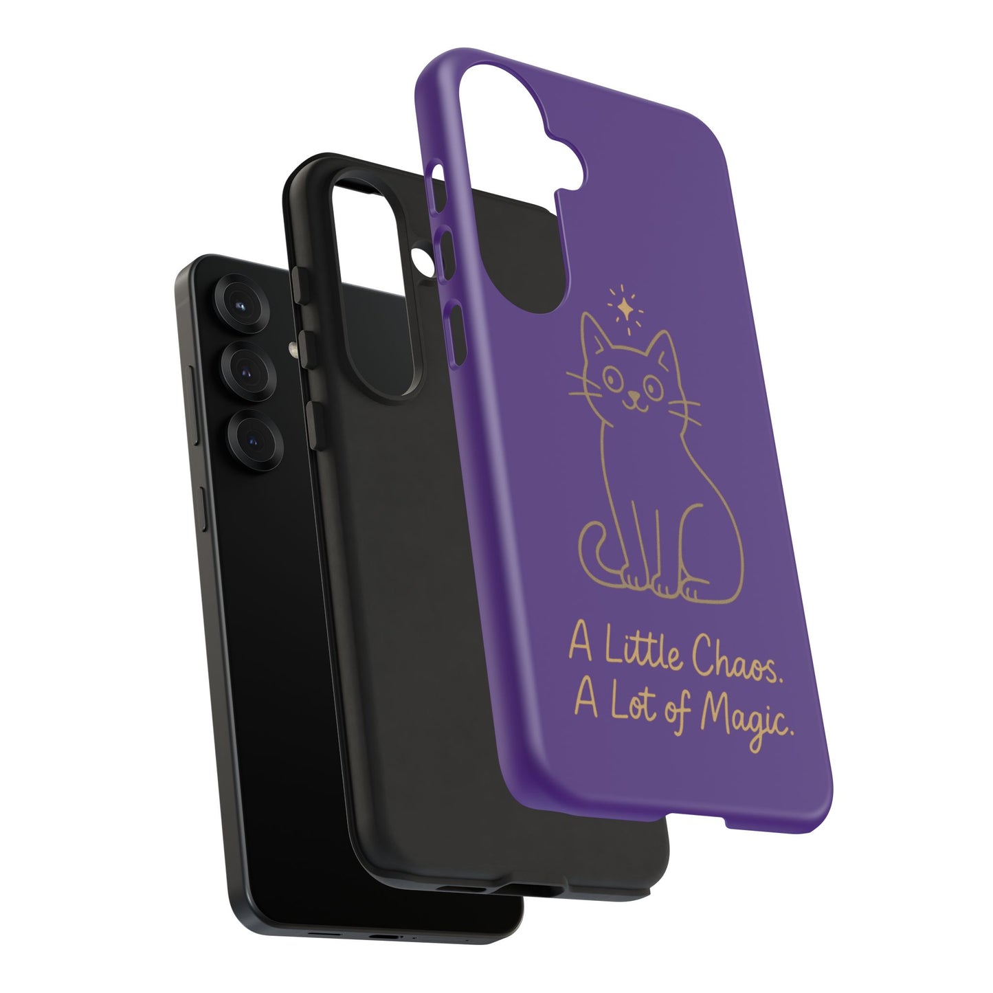 Phone Case — "A Little Chaos, A Lot of Magic" Cute Cat Protective Cover
