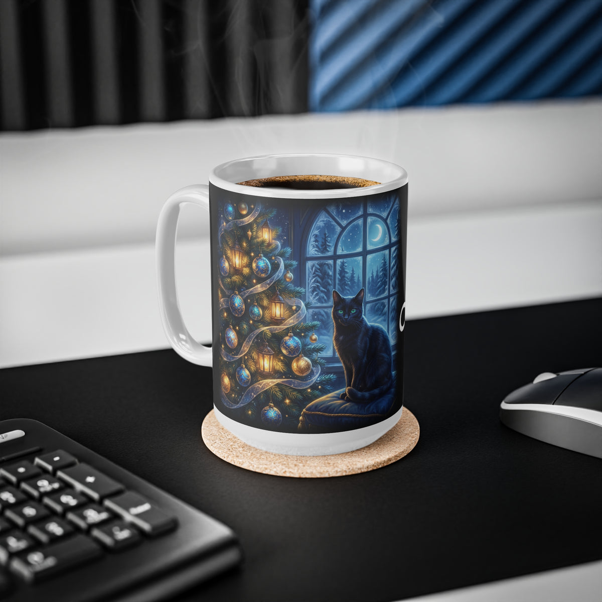 Christmas Cat Coffee Mug