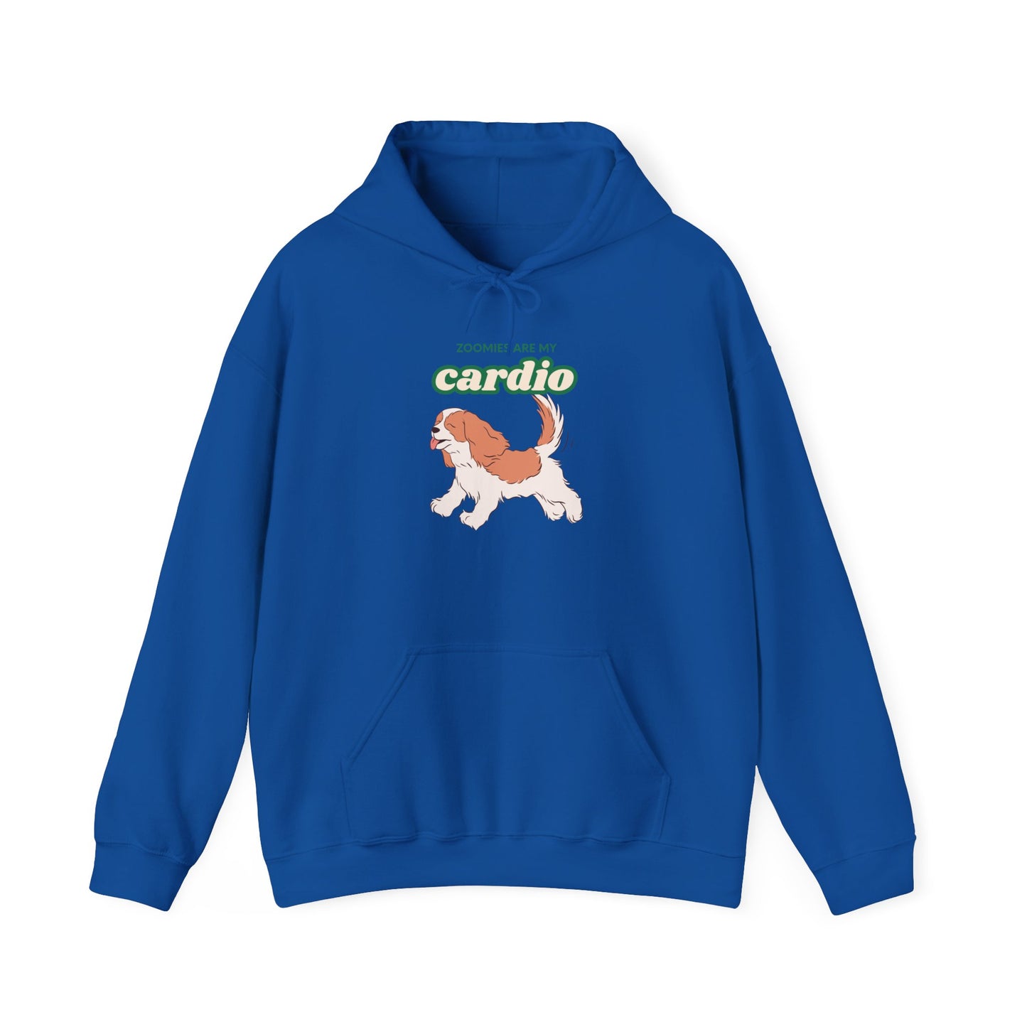 Cardio Cavalier Hoodie — Cute Dog Graphic Pullover ('Today is my cardio')