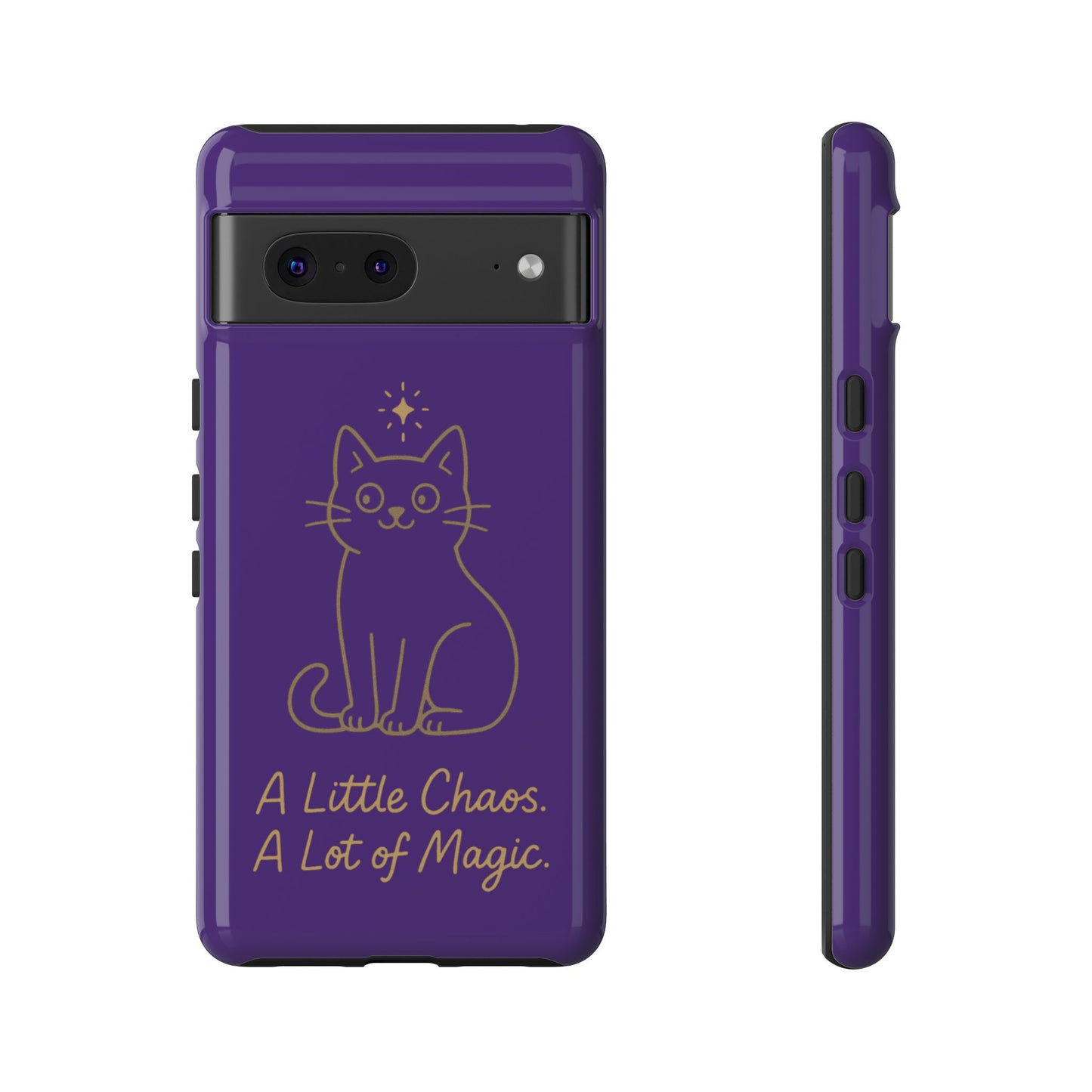 Phone Case — "A Little Chaos, A Lot of Magic" Cute Cat Protective Cover