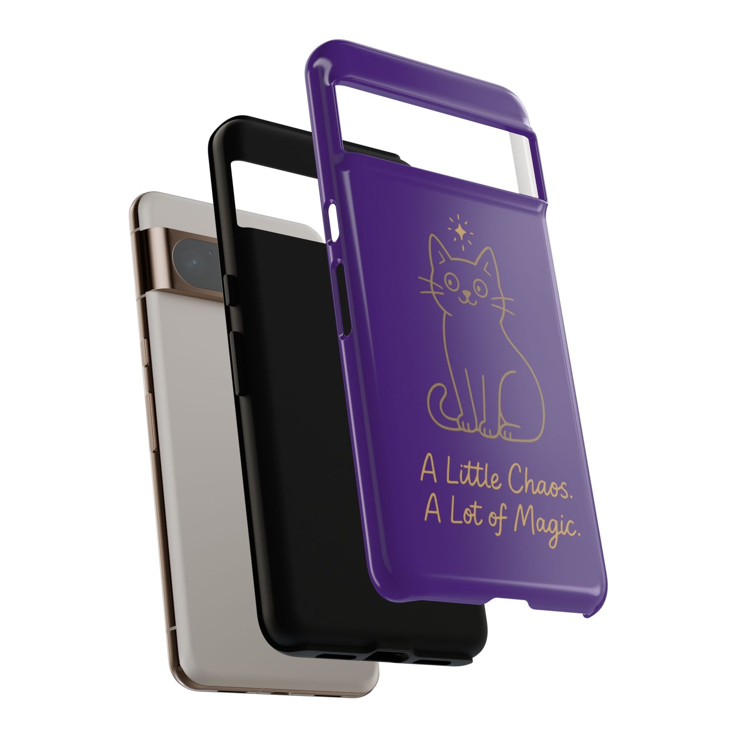 Phone Case — "A Little Chaos, A Lot of Magic" Cute Cat Protective Cover