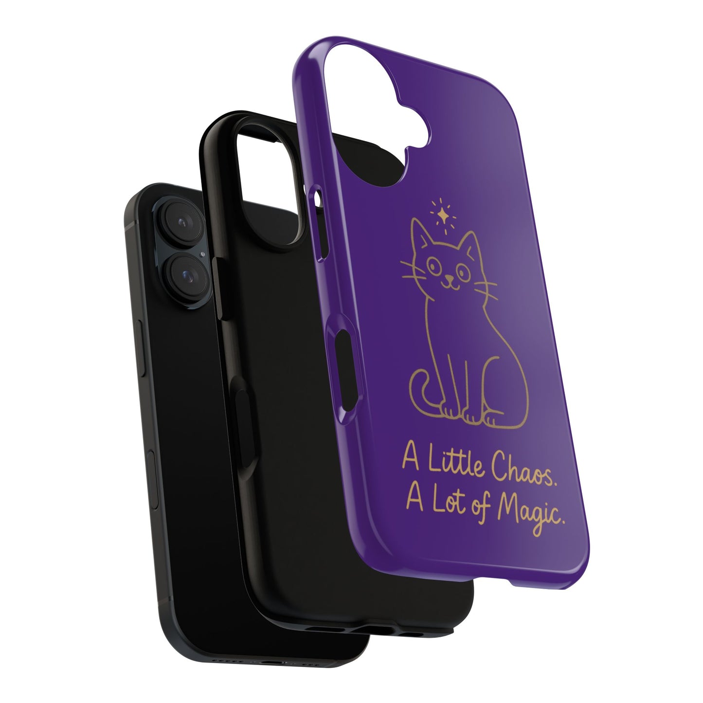 Phone Case — "A Little Chaos, A Lot of Magic" Cute Cat Protective Cover