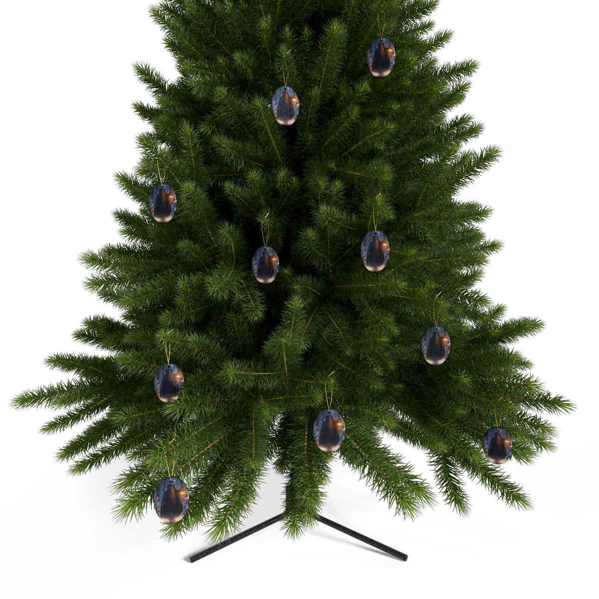 Wizard in Snowy Forest Fantasy Christmas Decor