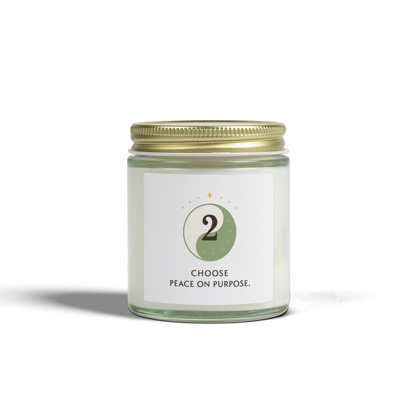 Choose Peace on Purpose Coconut Apricot Scented Candle (4oz / 9oz)