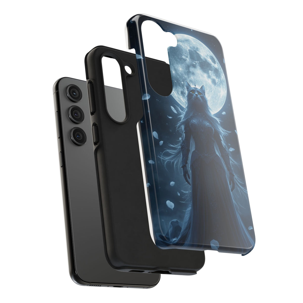 Moonlit Cat Goddess Phone Case