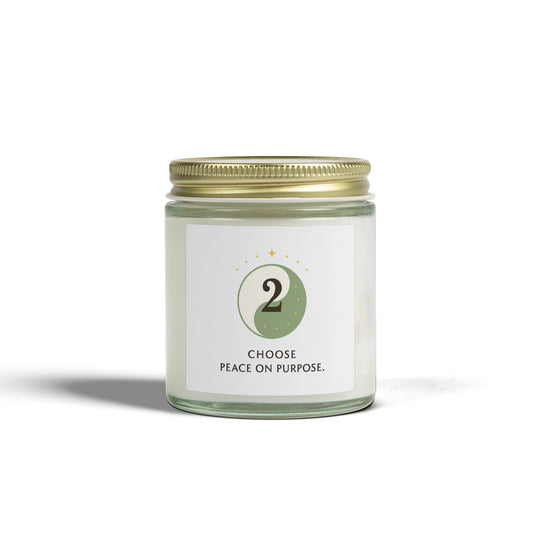 Choose Peace on Purpose Coconut Apricot Scented Candle (4oz / 9oz)