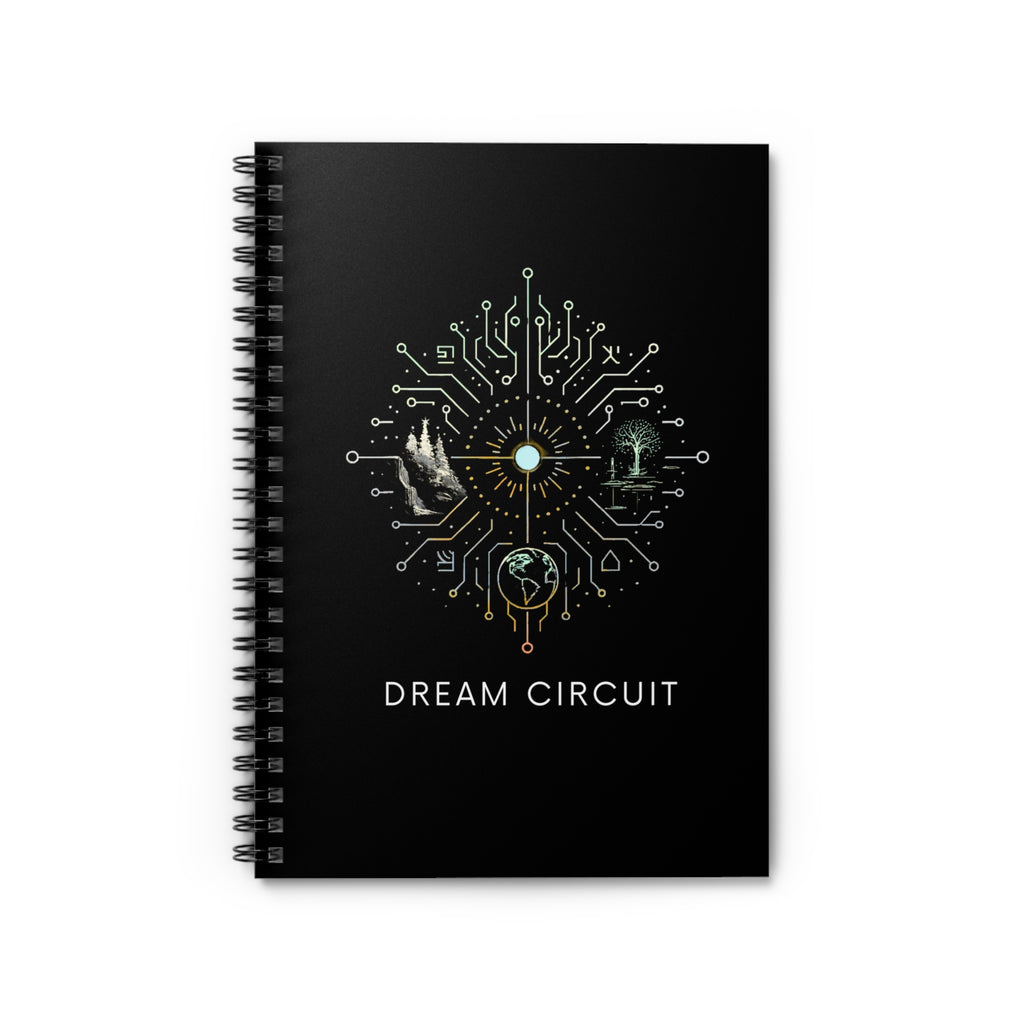 Dream Circuit Spiral Notebook - Ruled Line, Creative Journal, Geeky Gifts, Science Notebook, Unique Stationery, Planner