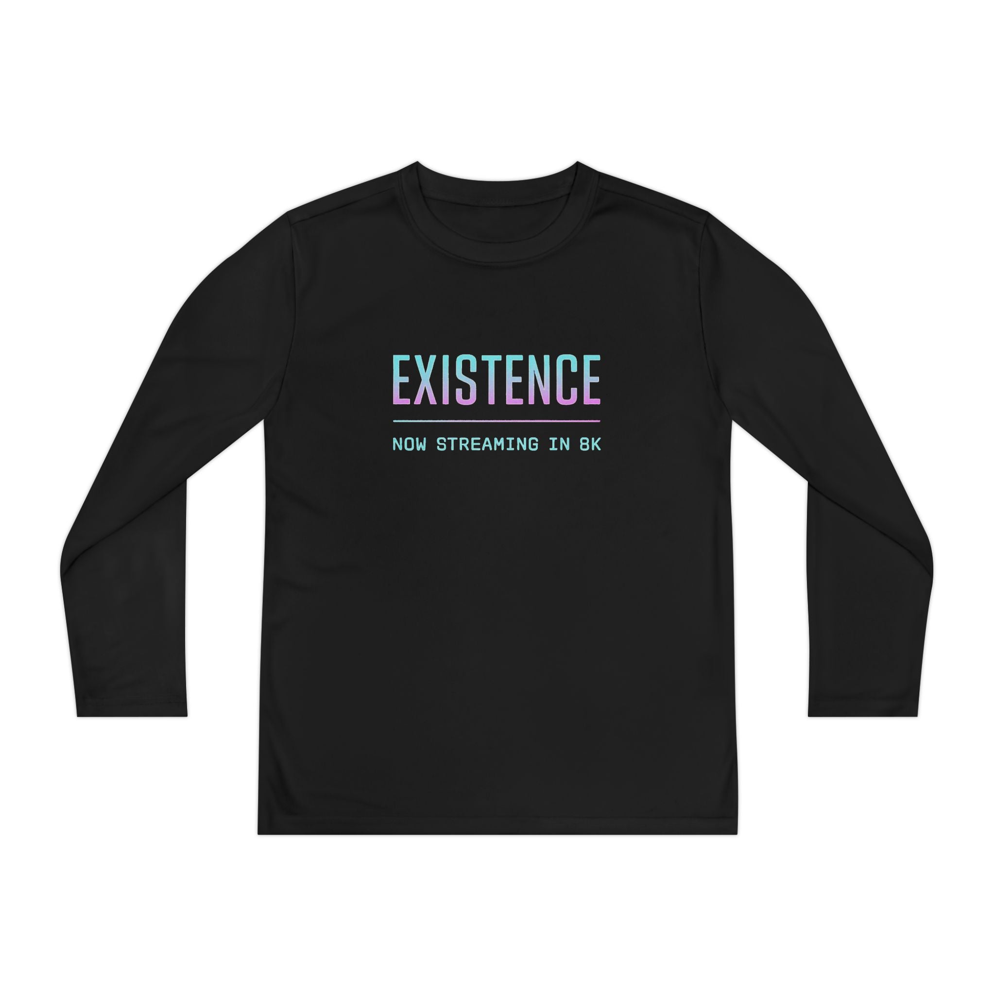 Youth Motivational Long Sleeve Tee - Vibrant Orange "Existence, How Striving Defines Me", Gift for Kids, Sportswear, Everyday Wear, [...]