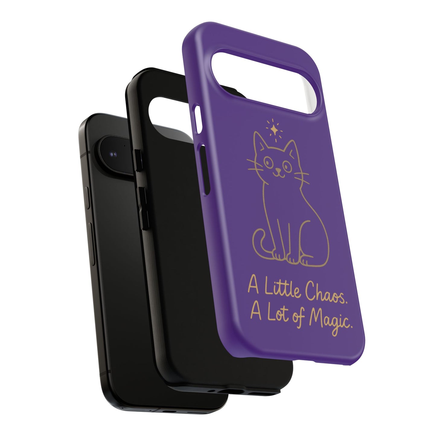 Phone Case — "A Little Chaos, A Lot of Magic" Cute Cat Protective Cover