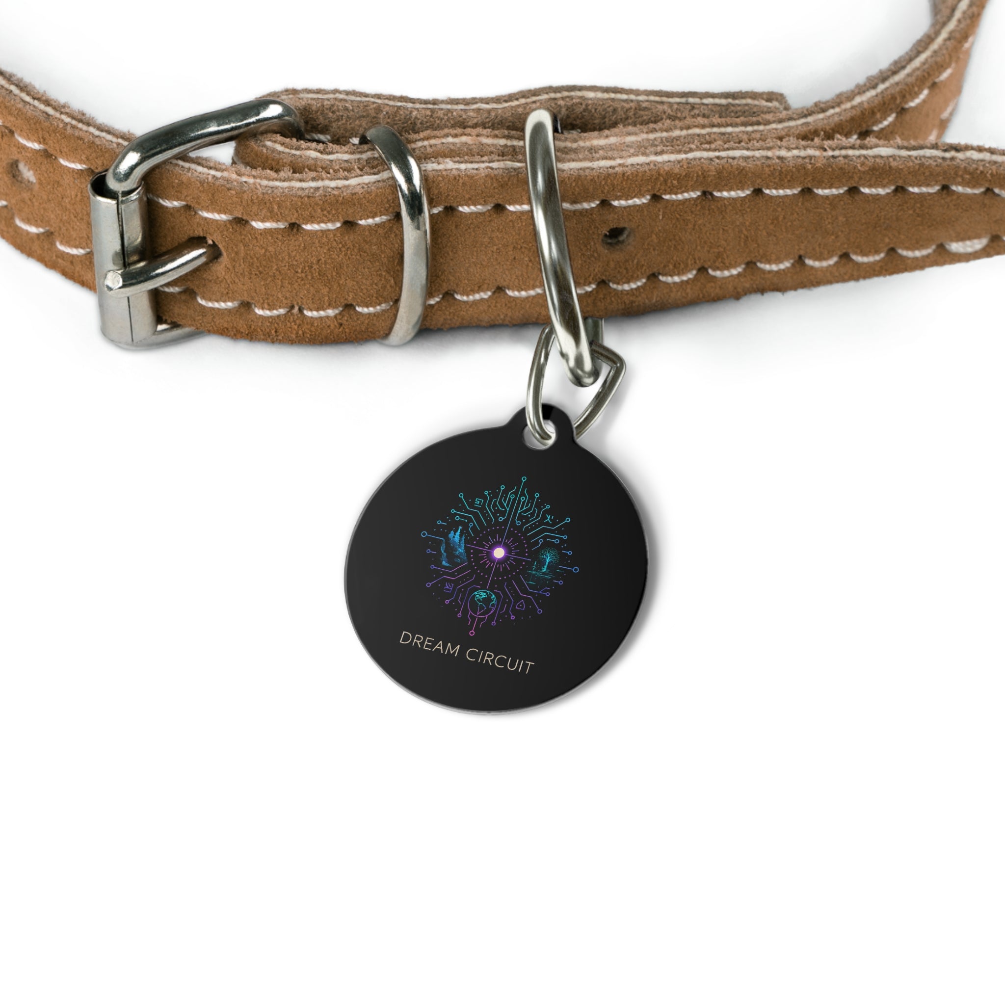 Unique Dream Circuit Pet Tag - Custom Pet ID, Dog Tag, Cat Tag, Personalized Pet Accessories, Geeky Pet Gift