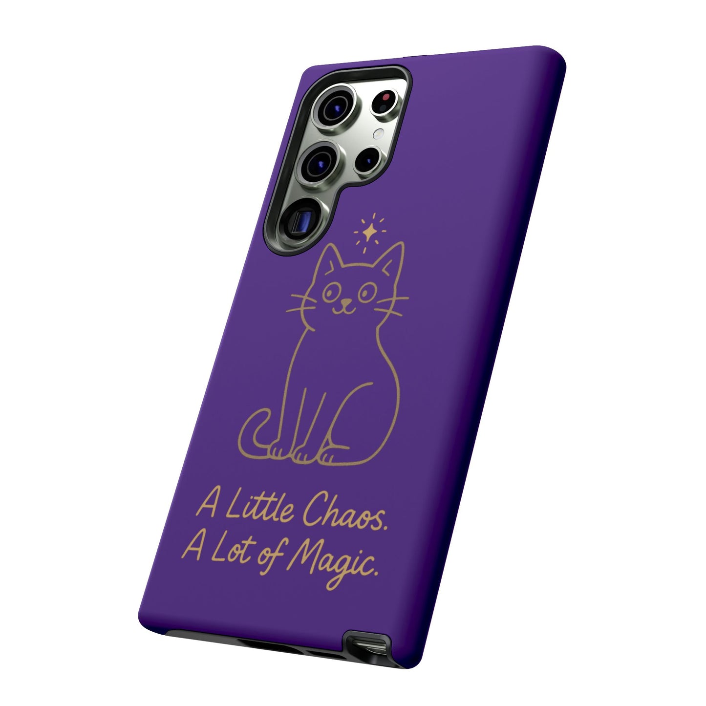 Phone Case — "A Little Chaos, A Lot of Magic" Cute Cat Protective Cover