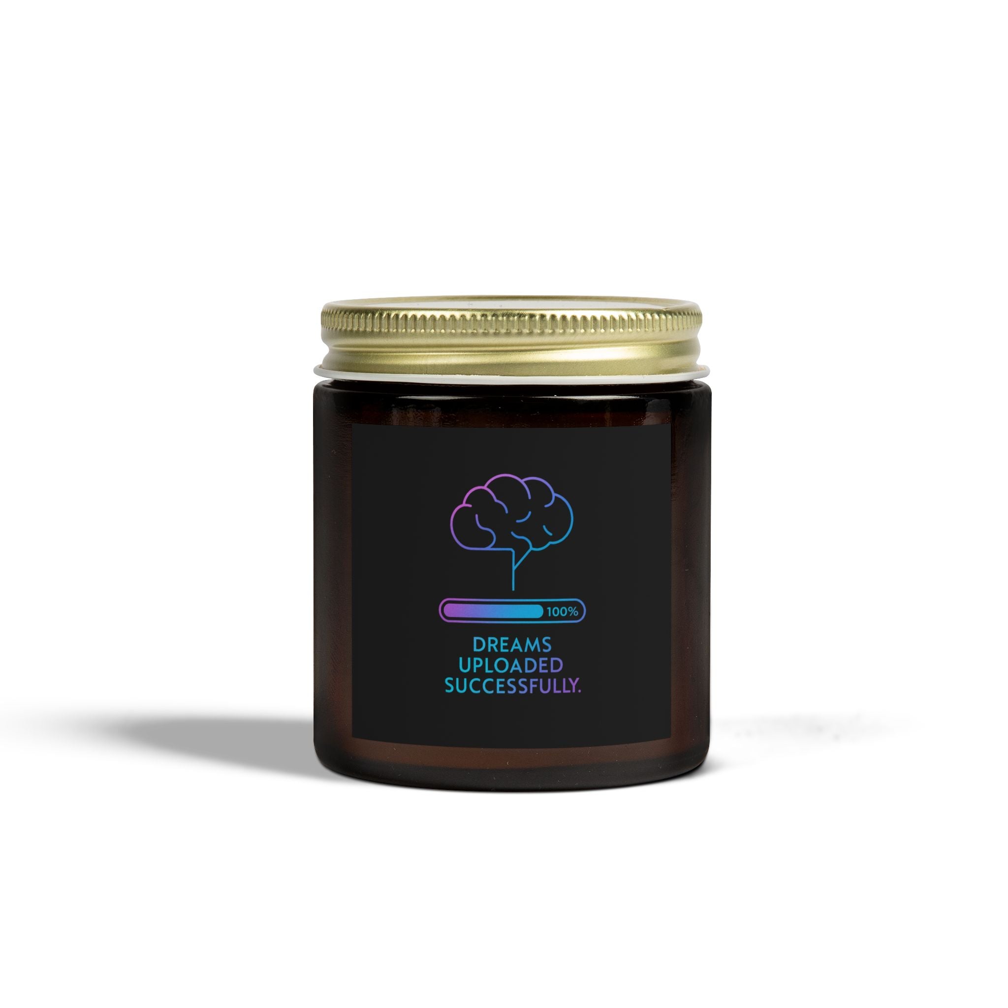 Dreams Uploaded Candle - Scented Coconut Apricot Wax (4oz, 9oz) - Motivational Gift for Relaxation, Home Decor, Self-Care, Inspiration