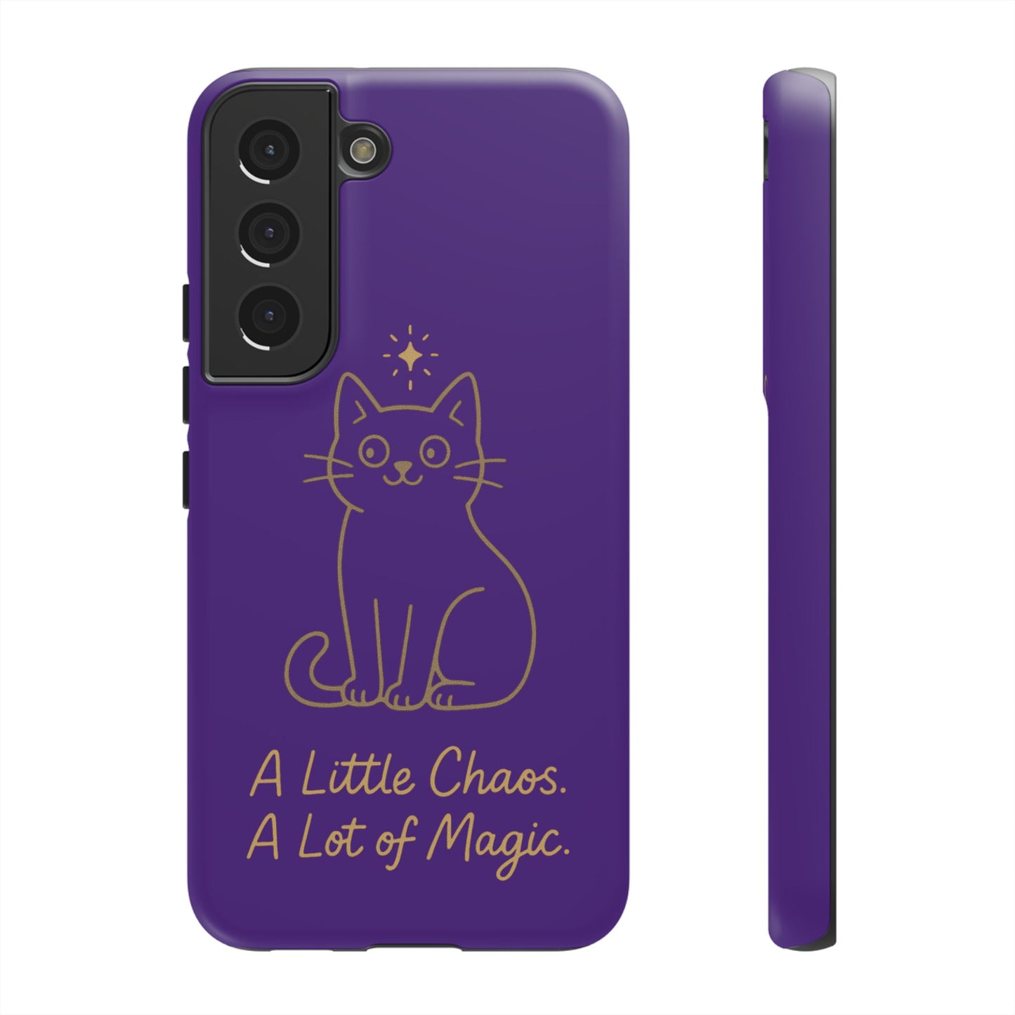 Phone Case — "A Little Chaos, A Lot of Magic" Cute Cat Protective Cover