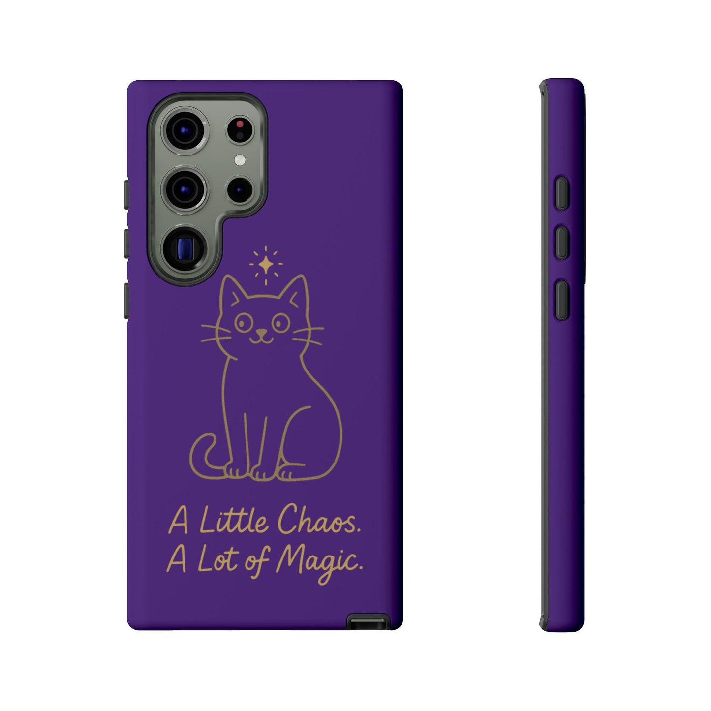 Phone Case — "A Little Chaos, A Lot of Magic" Cute Cat Protective Cover