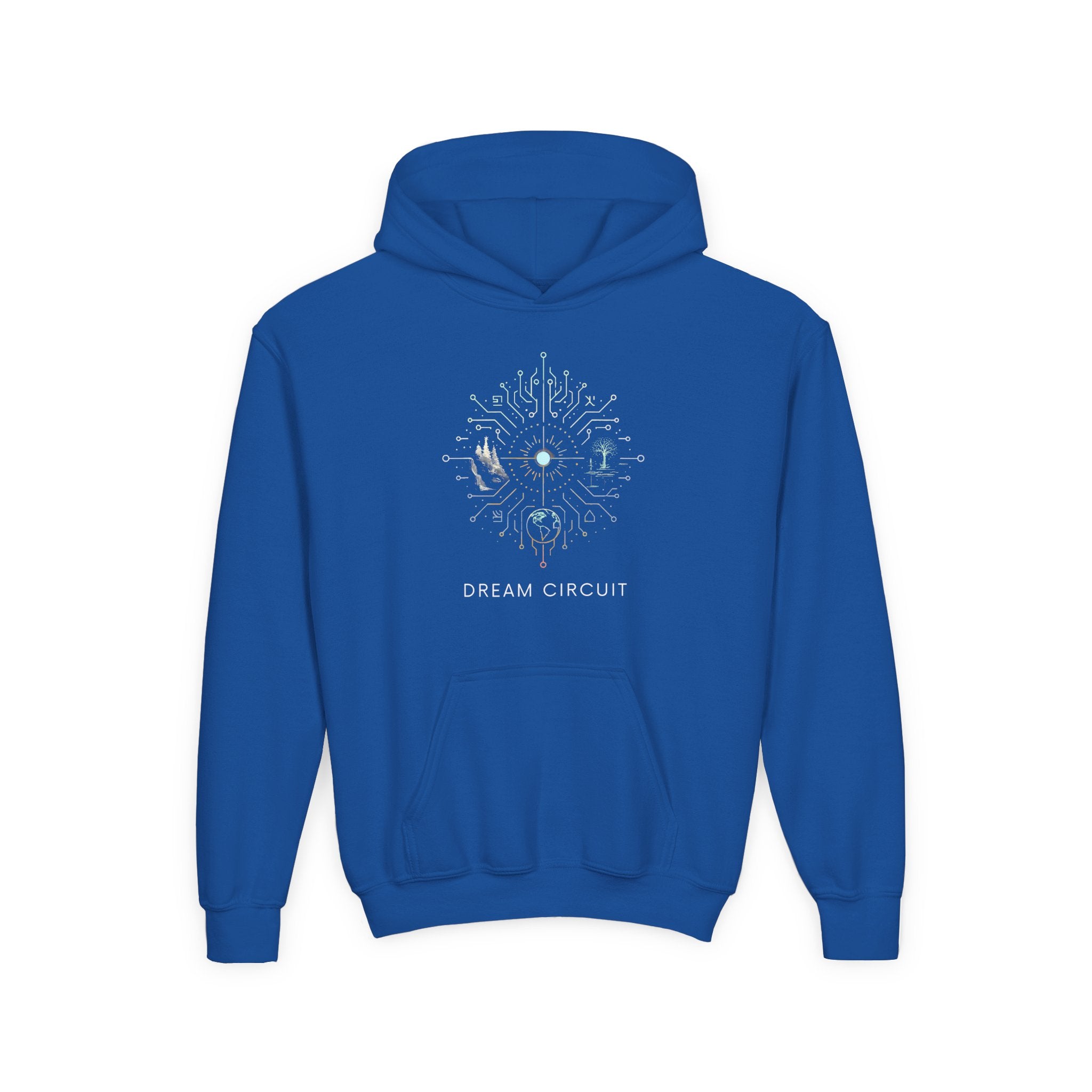 Dream Circuit Youth Hooded Sweatshirt - Tech Vibe Apparel, Perfect for Teens, Gift for Gamers, Unisex, Comfortable & Stylish