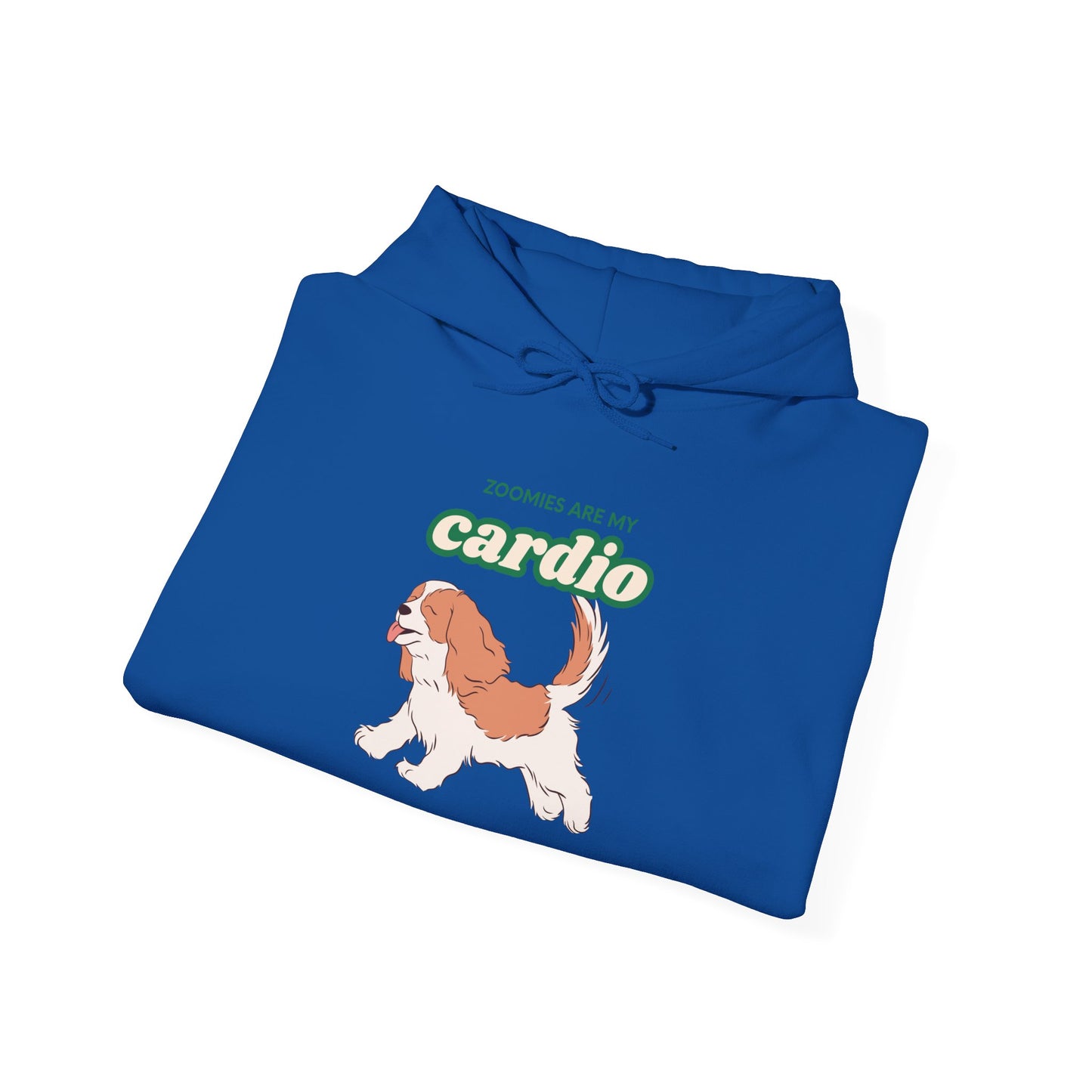 Cardio Cavalier Hoodie — Cute Dog Graphic Pullover ('Today is my cardio')