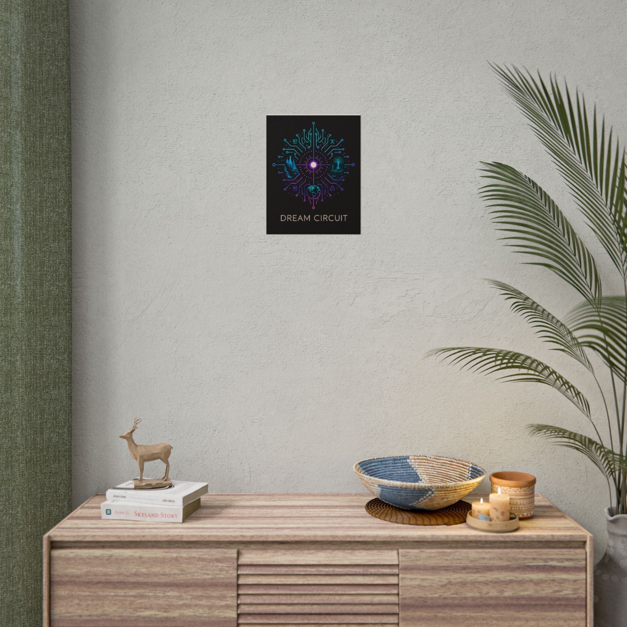 Cyberpunk Art Print, Dream Circuit Poster, Tech Aesthetic Wall Decor, Unique Gift for Tech Lovers, Modern Home Art
