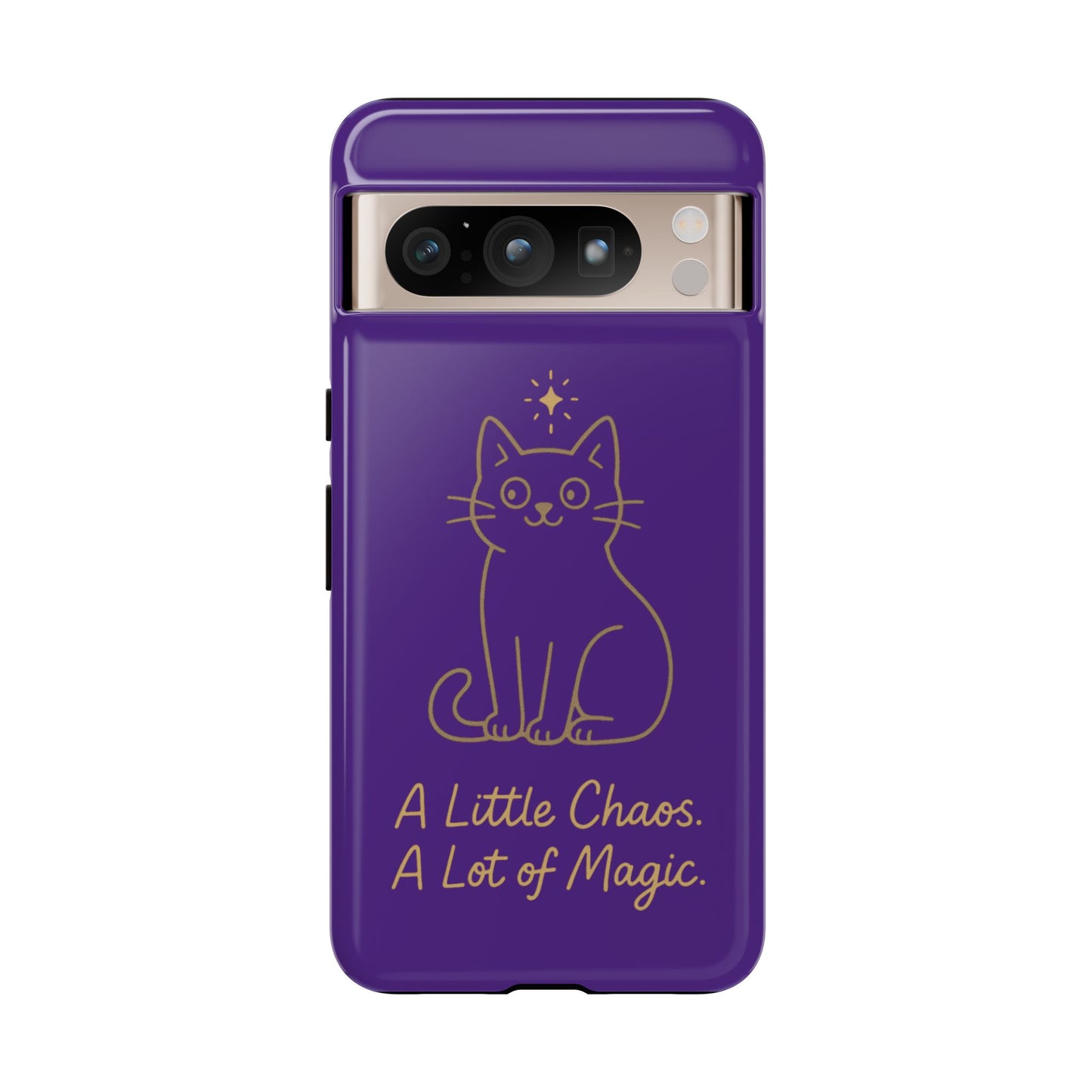 Phone Case — "A Little Chaos, A Lot of Magic" Cute Cat Protective Cover