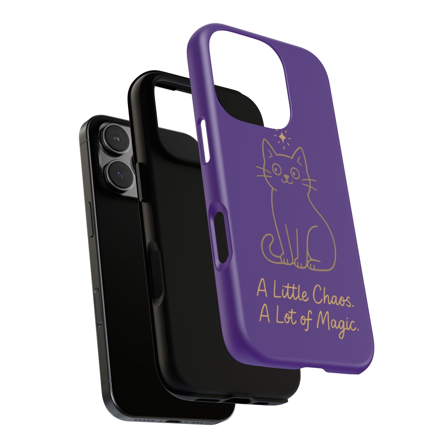Phone Case — "A Little Chaos, A Lot of Magic" Cute Cat Protective Cover