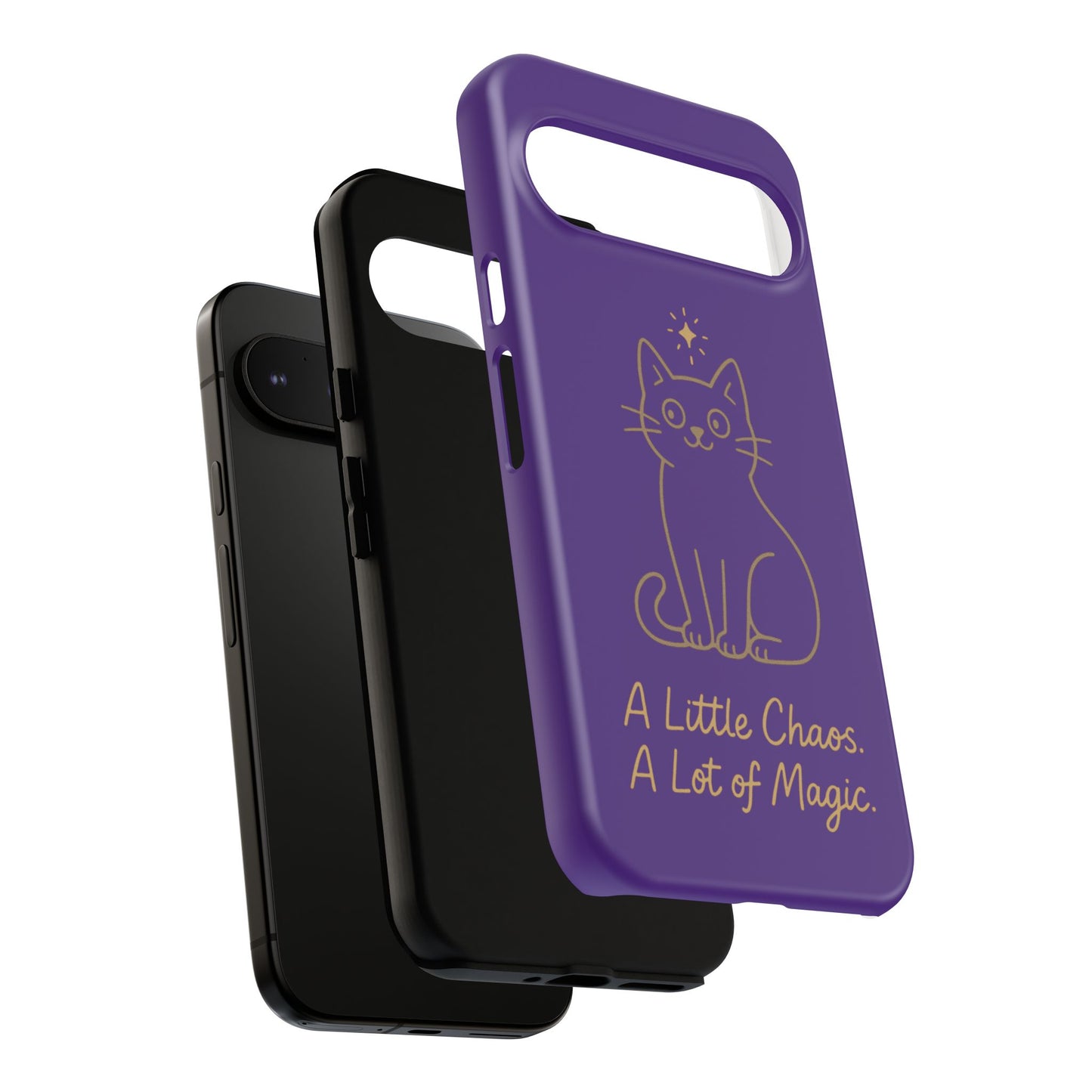 Phone Case — "A Little Chaos, A Lot of Magic" Cute Cat Protective Cover