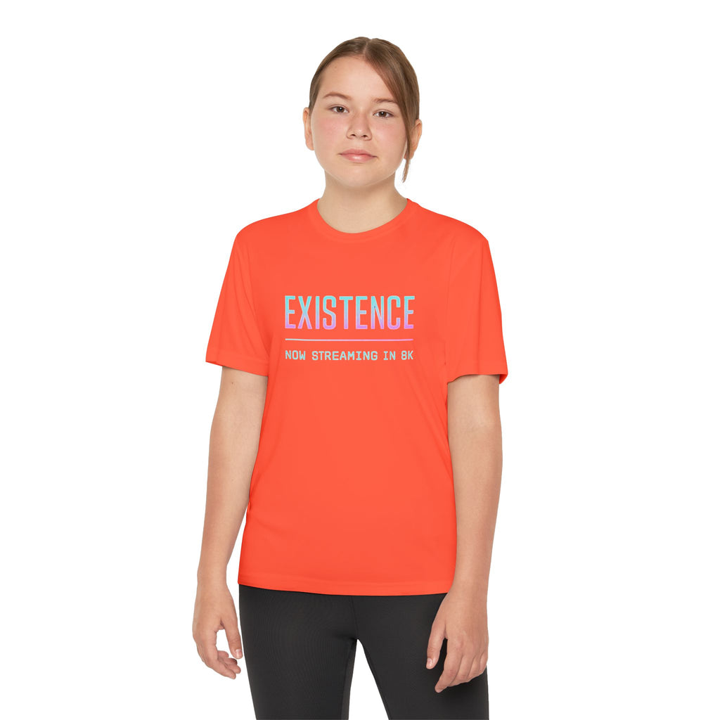Youth Competitor Tee - Existence Motivational Shirt, Activewear for Teens, Sports Tee, Gift for Young Athletes, Fitness Apparel