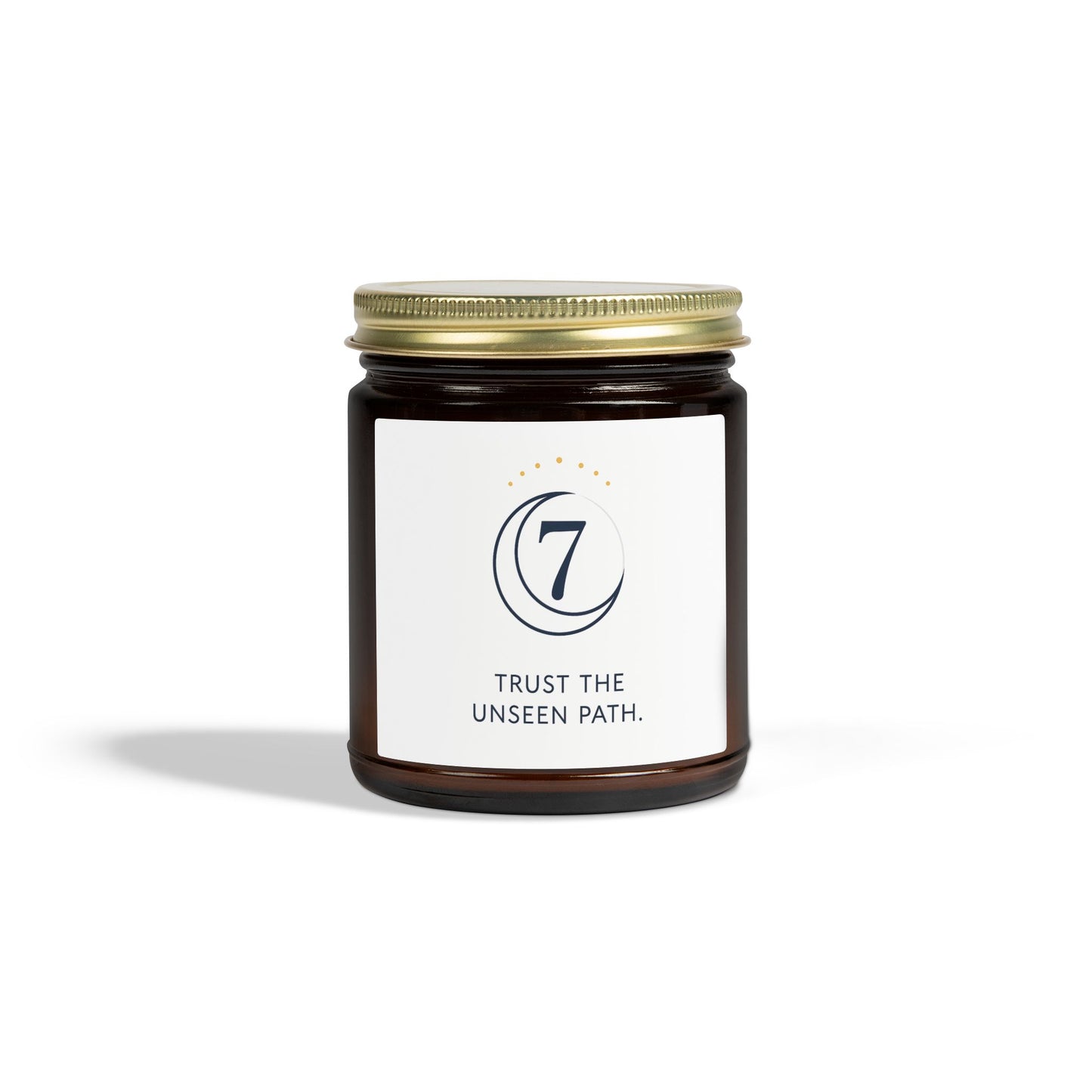 Coconut Apricot Scented Candle (4oz/9oz) — 'Trust the Unseen Path' Aromatherapy Jar