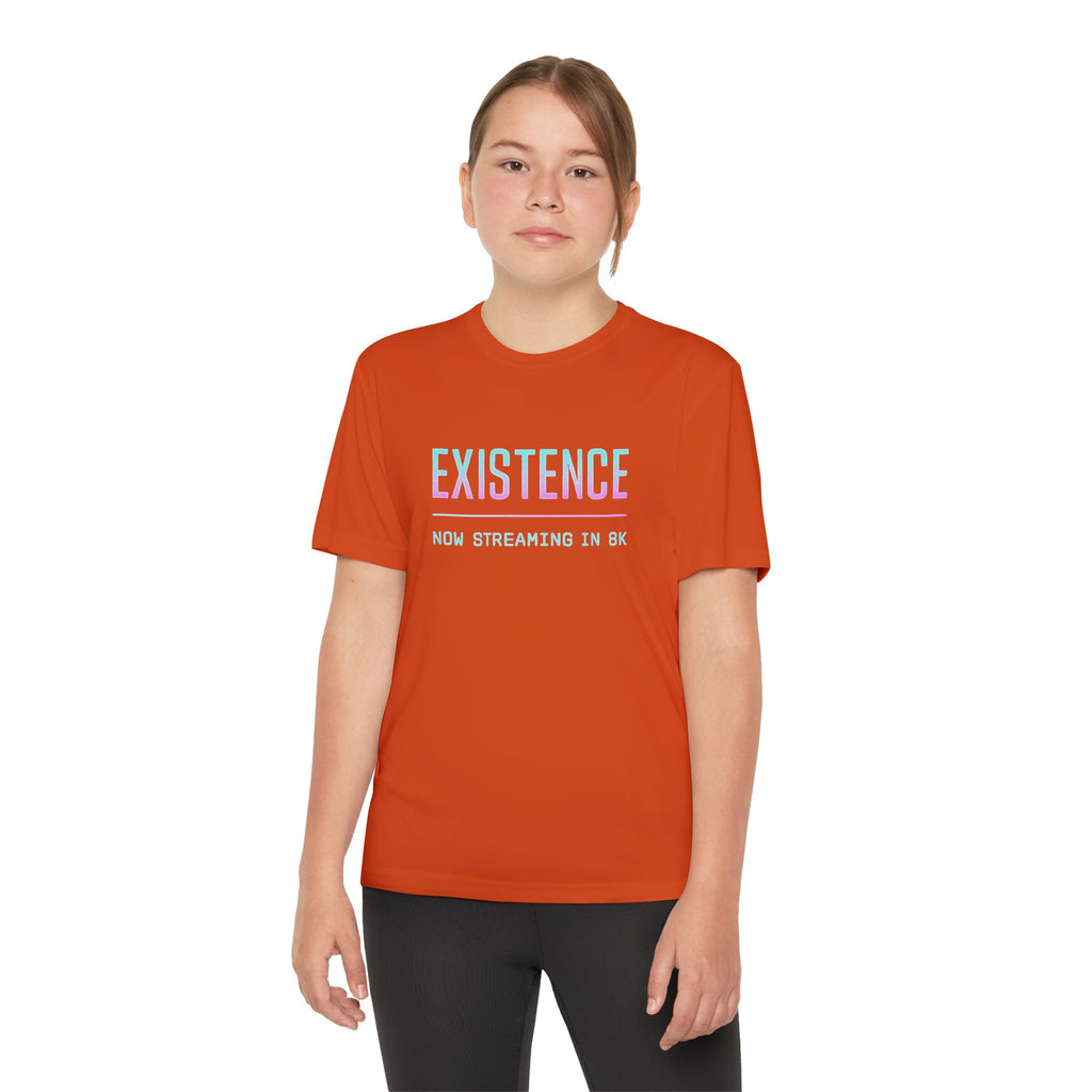 Youth Competitor Tee - Existence Motivational Shirt, Activewear for Teens, Sports Tee, Gift for Young Athletes, Fitness Apparel