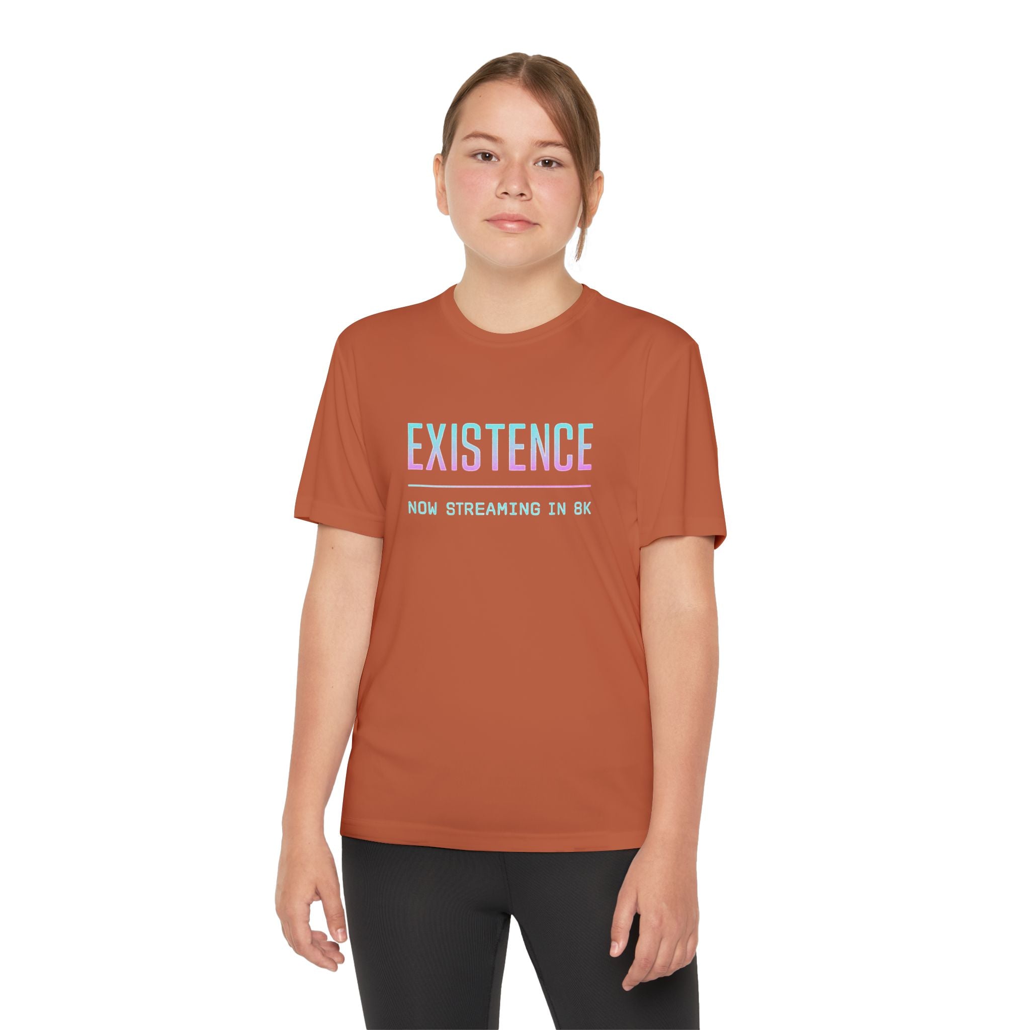 Youth Competitor Tee - Existence Motivational Shirt, Activewear for Teens, Sports Tee, Gift for Young Athletes, Fitness Apparel