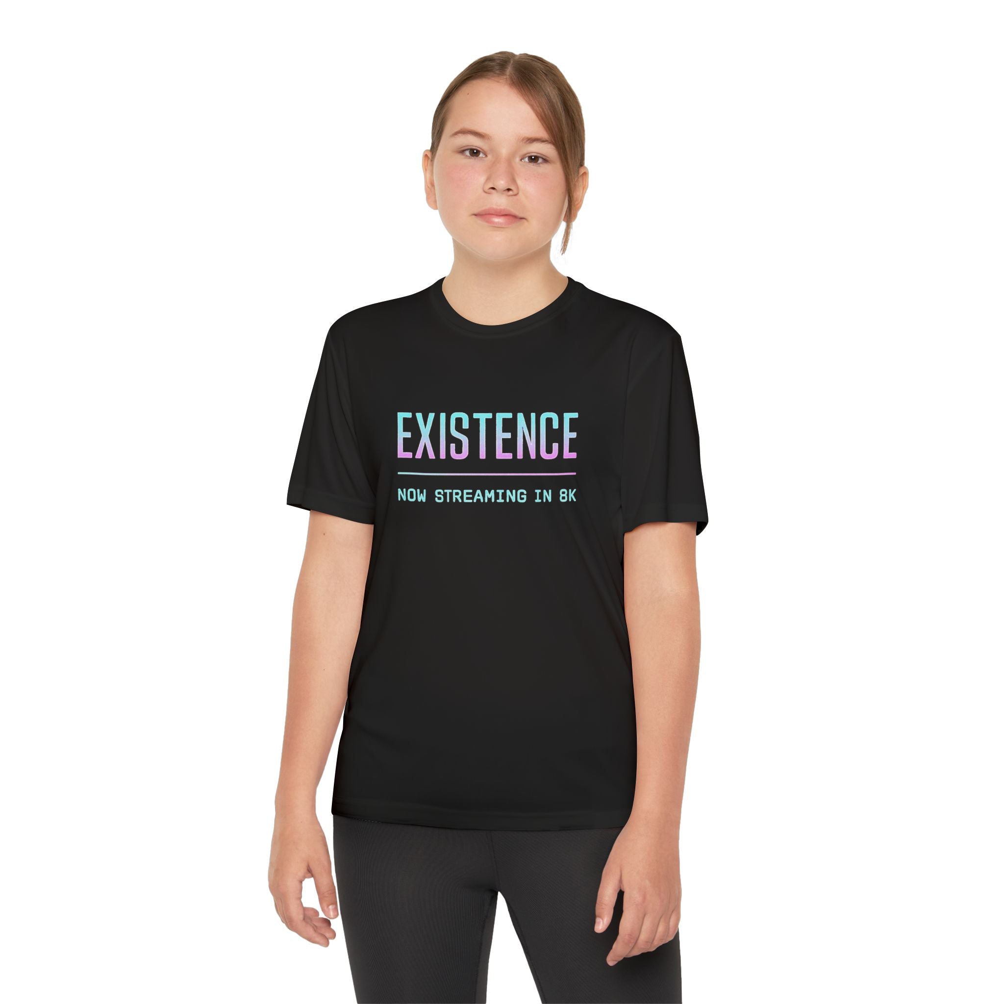 Youth Competitor Tee - Existence Motivational Shirt, Activewear for Teens, Sports Tee, Gift for Young Athletes, Fitness Apparel