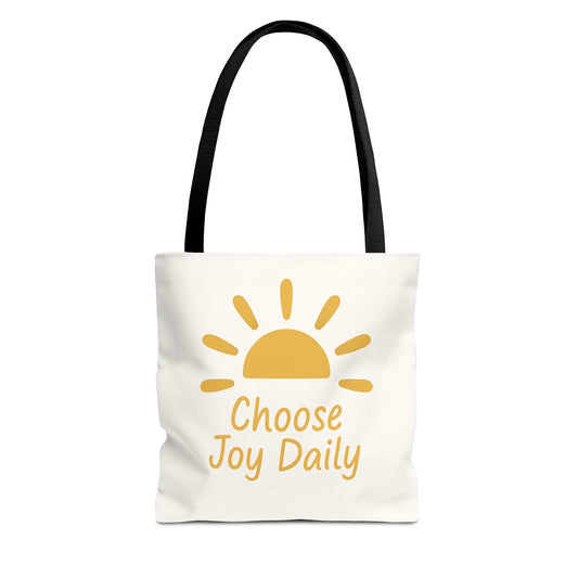 Choose Joy Daily Tote Bag — Sunny Inspirational Canvas Tote