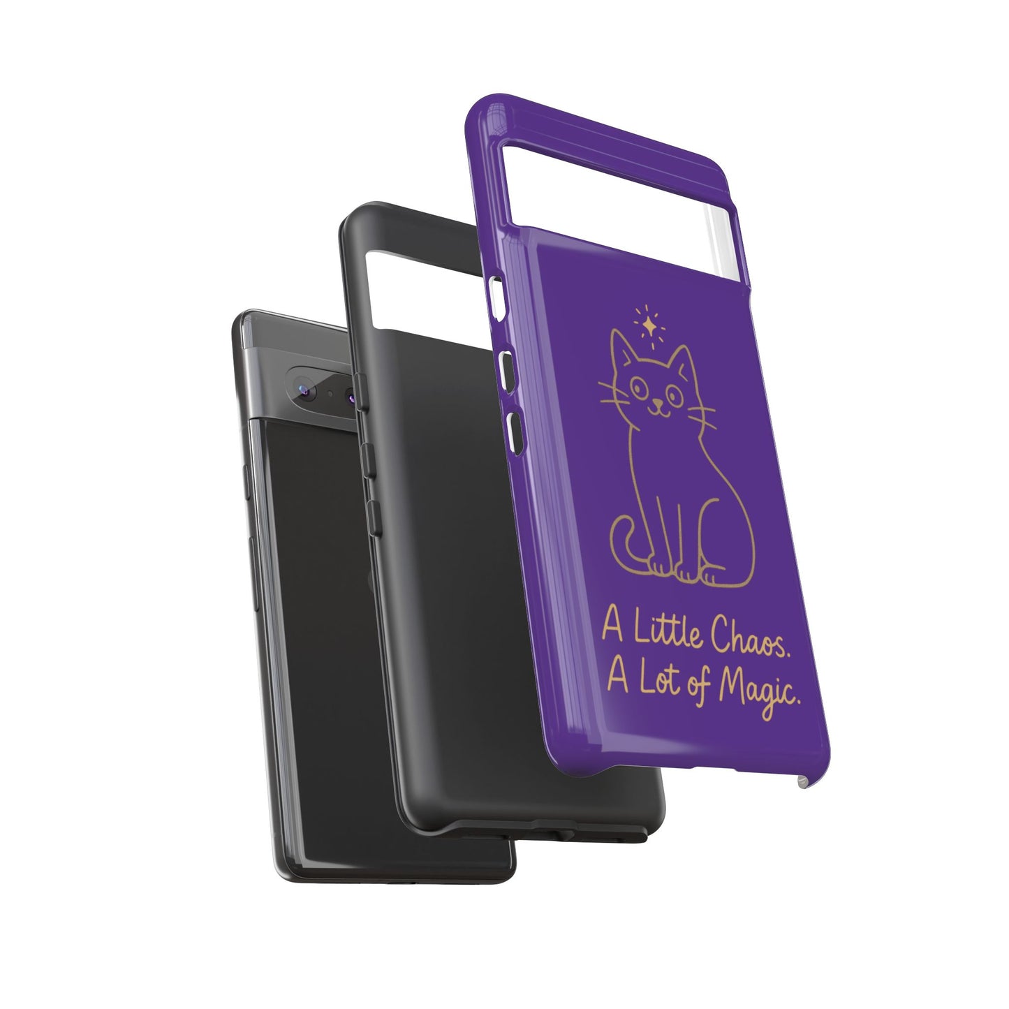 Phone Case — "A Little Chaos, A Lot of Magic" Cute Cat Protective Cover