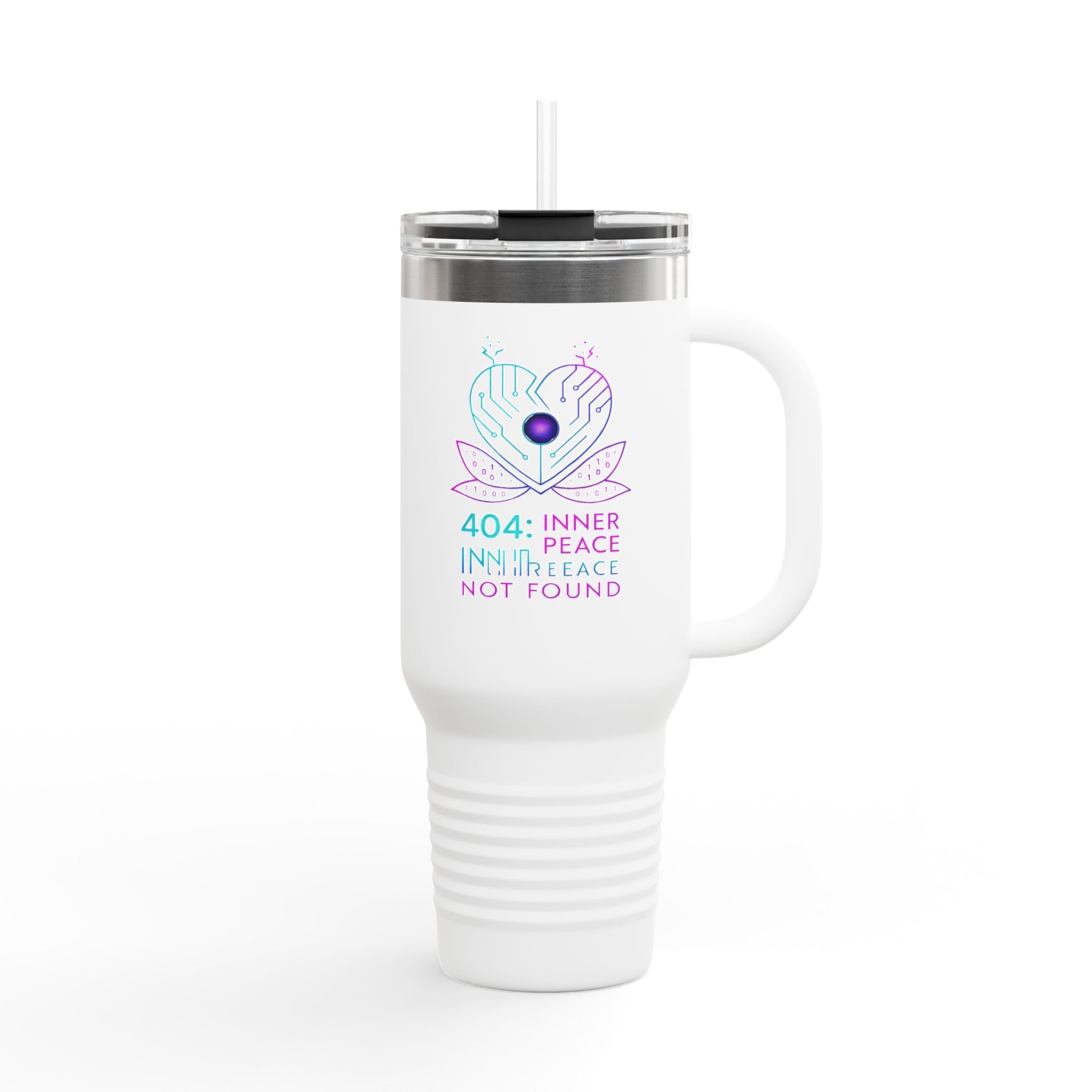 Insulated Travel Mug with Inner Peace Design - 40oz Coffee Cup, Motivational Drinkware, Unique Gift for Her, Travel Accessories, [...]