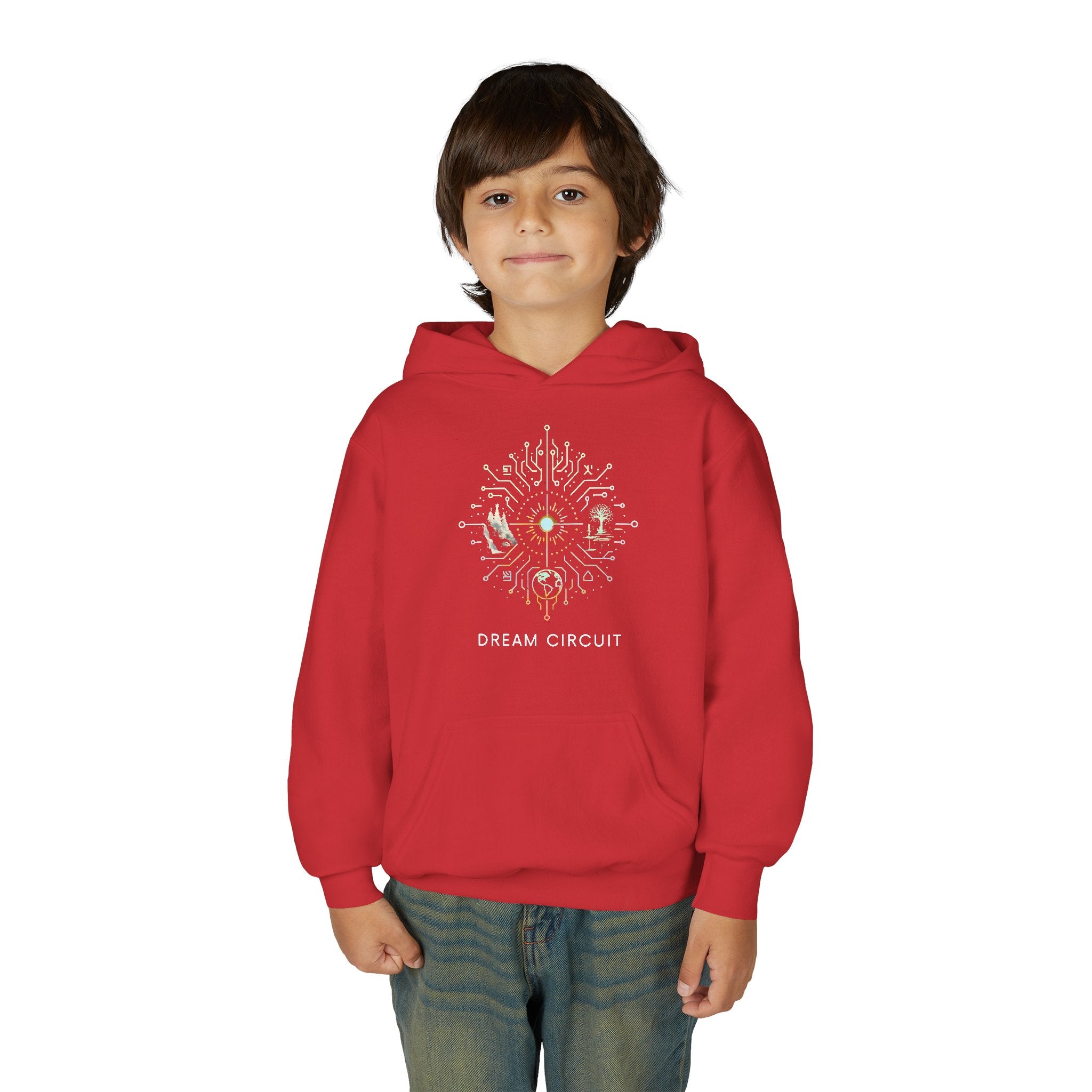 Dream Circuit Youth Hooded Sweatshirt - Tech Vibe Apparel, Perfect for Teens, Gift for Gamers, Unisex, Comfortable & Stylish