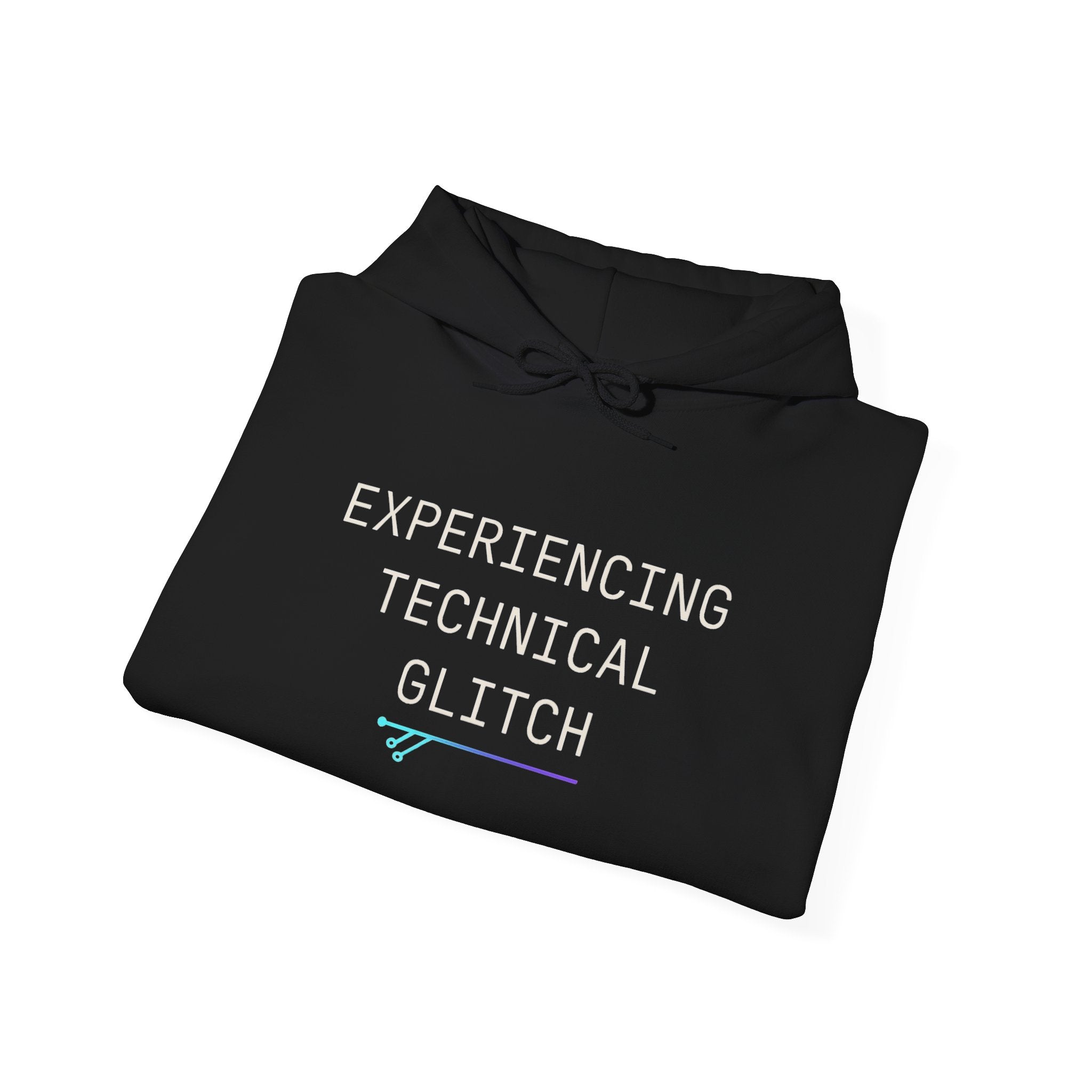 Tech Humor Hoodie - 'Experiencing Technical Glitch' Sweatshirt for Programmers, Gamers, Tech Lovers, Gifts, Casual Wear