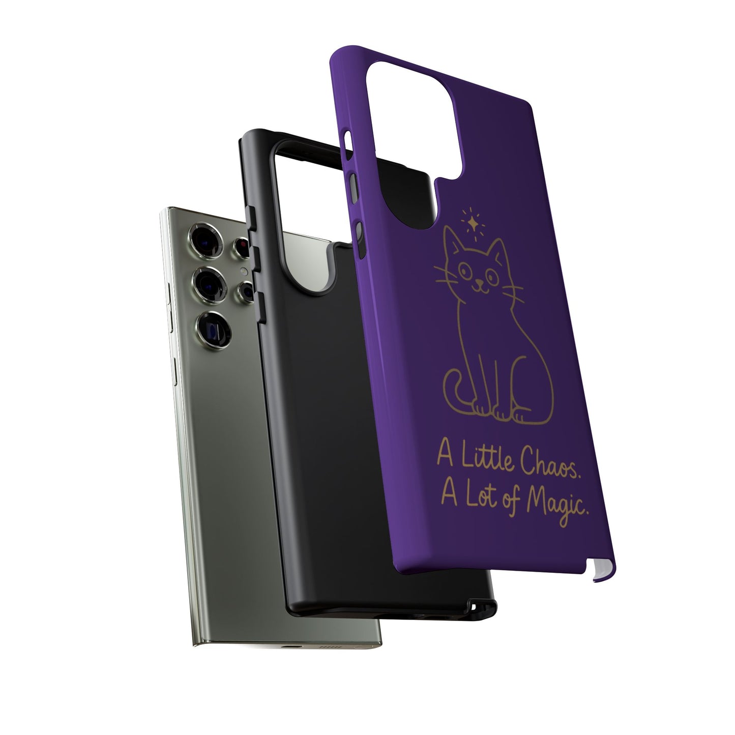 Phone Case — "A Little Chaos, A Lot of Magic" Cute Cat Protective Cover