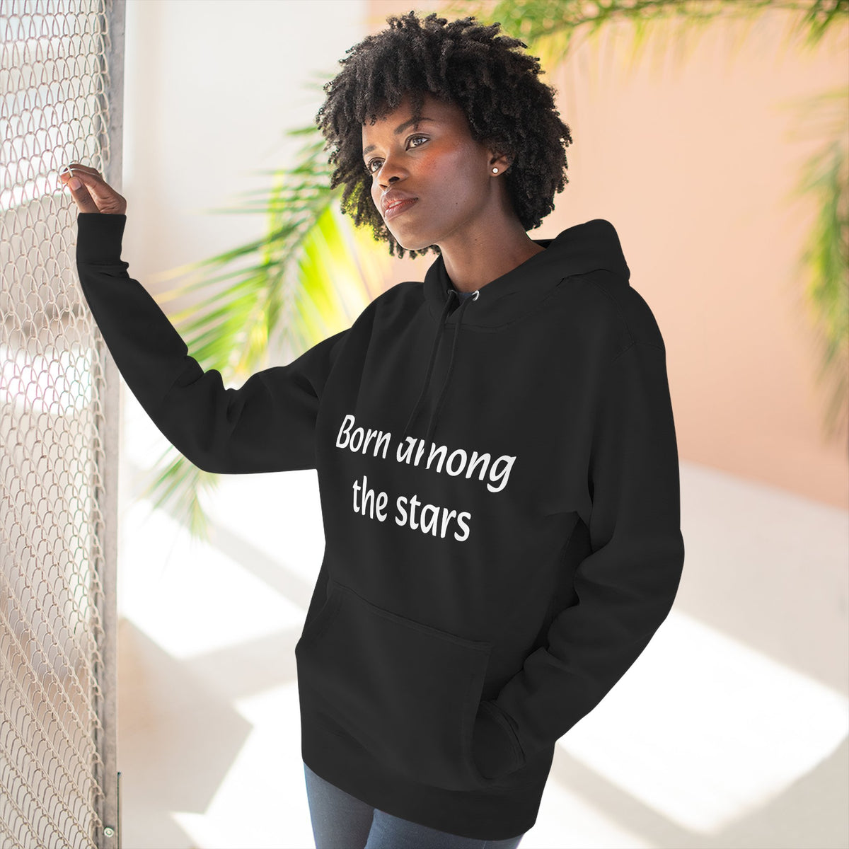 "Born Among the Stars" Fleece Cat Hoodie
