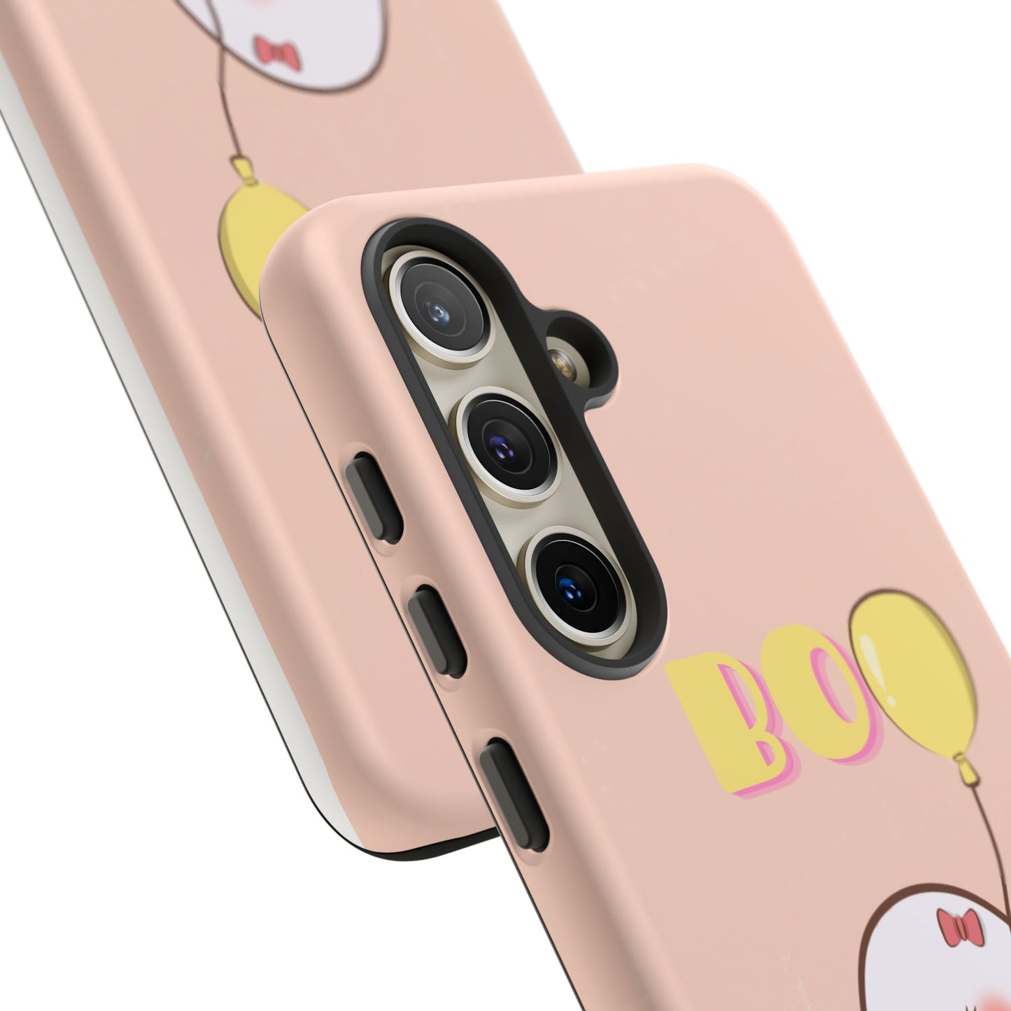 Cute Ghost 'Boo' Phone Case – Pink Balloon Protective Case