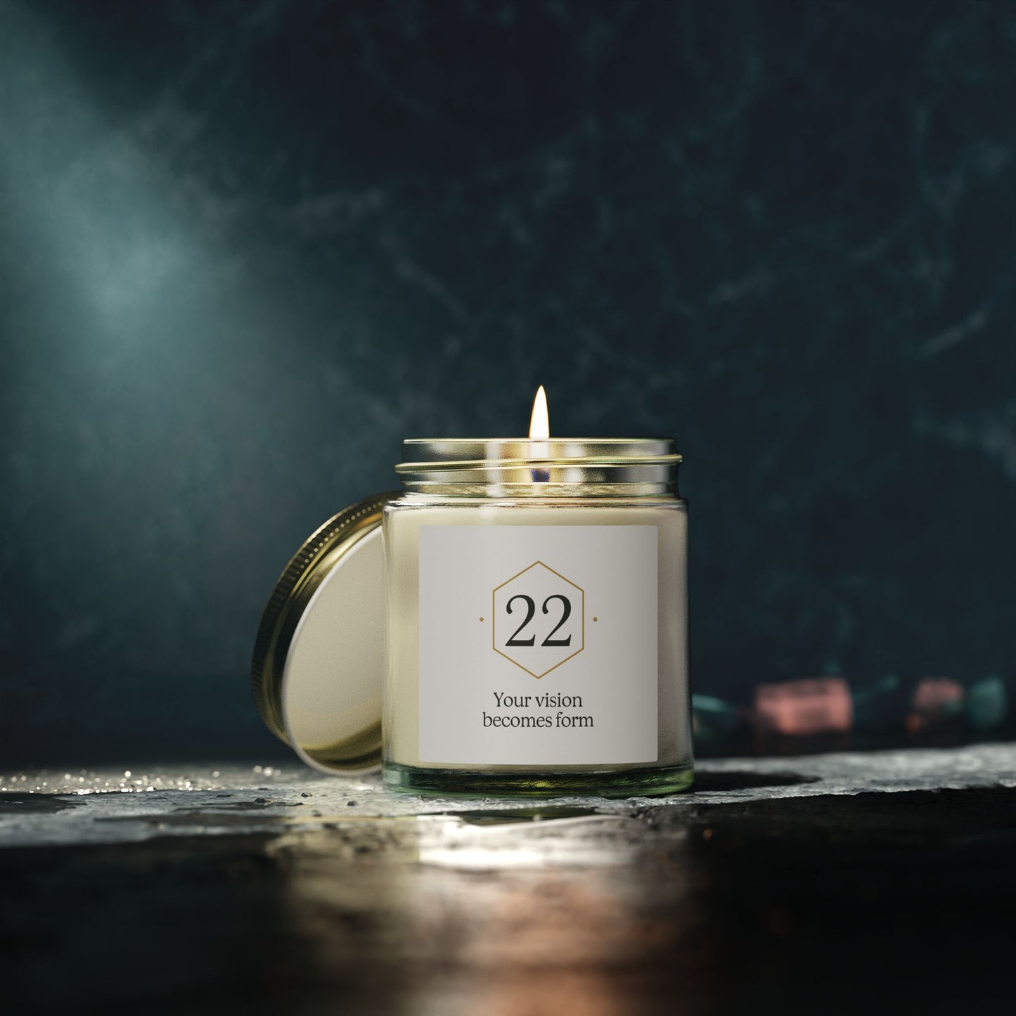 Coconut Apricot Scented Candle (4oz & 9oz) — '22 Your Vision Becomes Form'