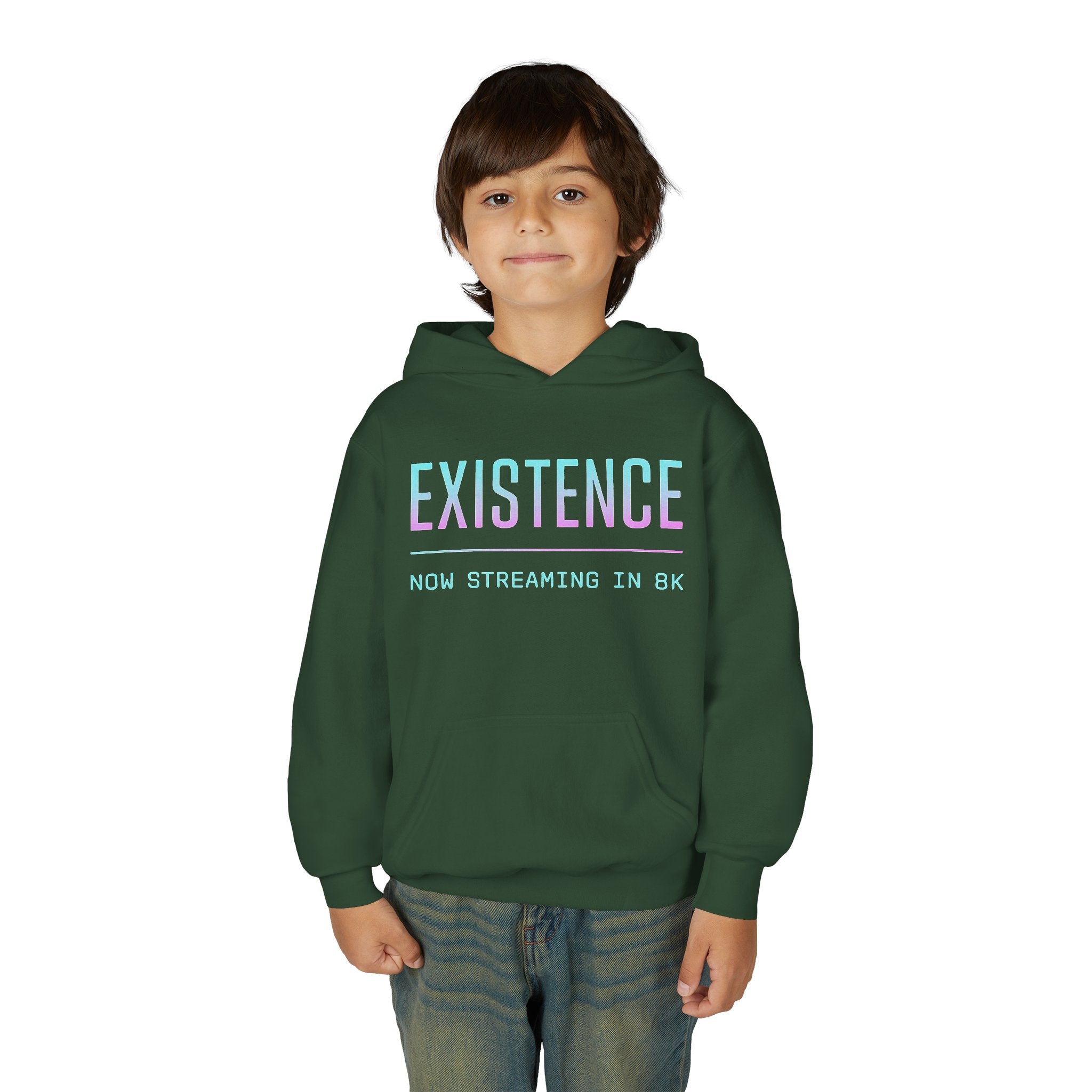 Existence Youth Hoodie - Cool Casual Wear, Streaming Theme, Gift for Gamers, Trendy Fashion, Comfortable Everyday Style