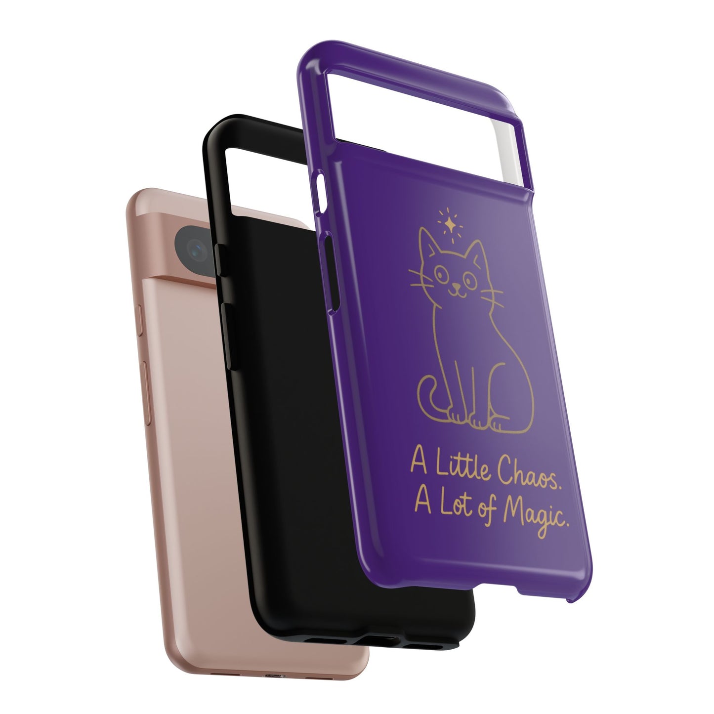 Phone Case — "A Little Chaos, A Lot of Magic" Cute Cat Protective Cover