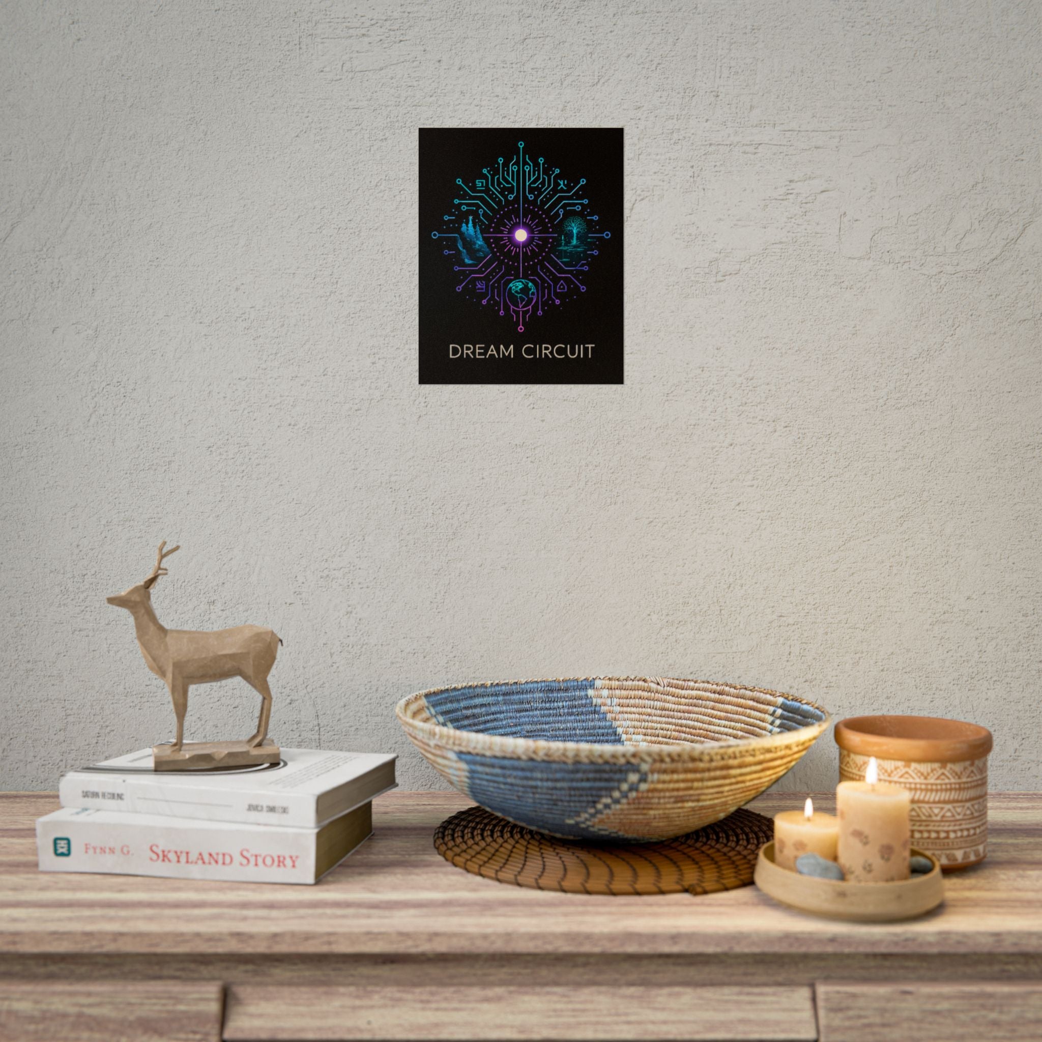 Cyberpunk Art Print, Dream Circuit Poster, Tech Aesthetic Wall Decor, Unique Gift for Tech Lovers, Modern Home Art