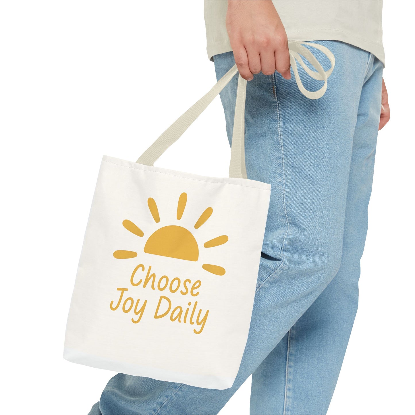Choose Joy Daily Tote Bag — Sunny Inspirational Canvas Tote