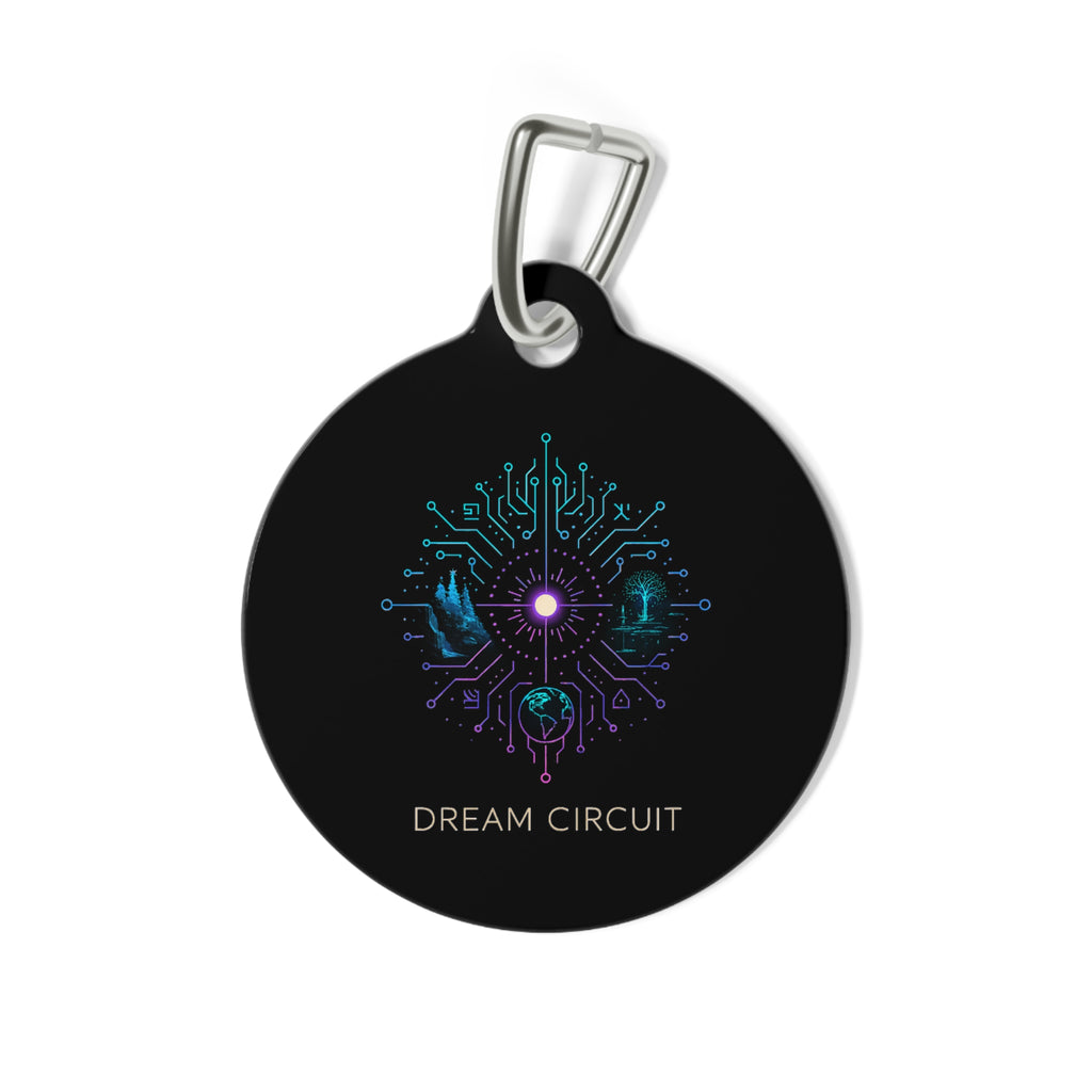 Unique Dream Circuit Pet Tag - Custom Pet ID, Dog Tag, Cat Tag, Personalized Pet Accessories, Geeky Pet Gift