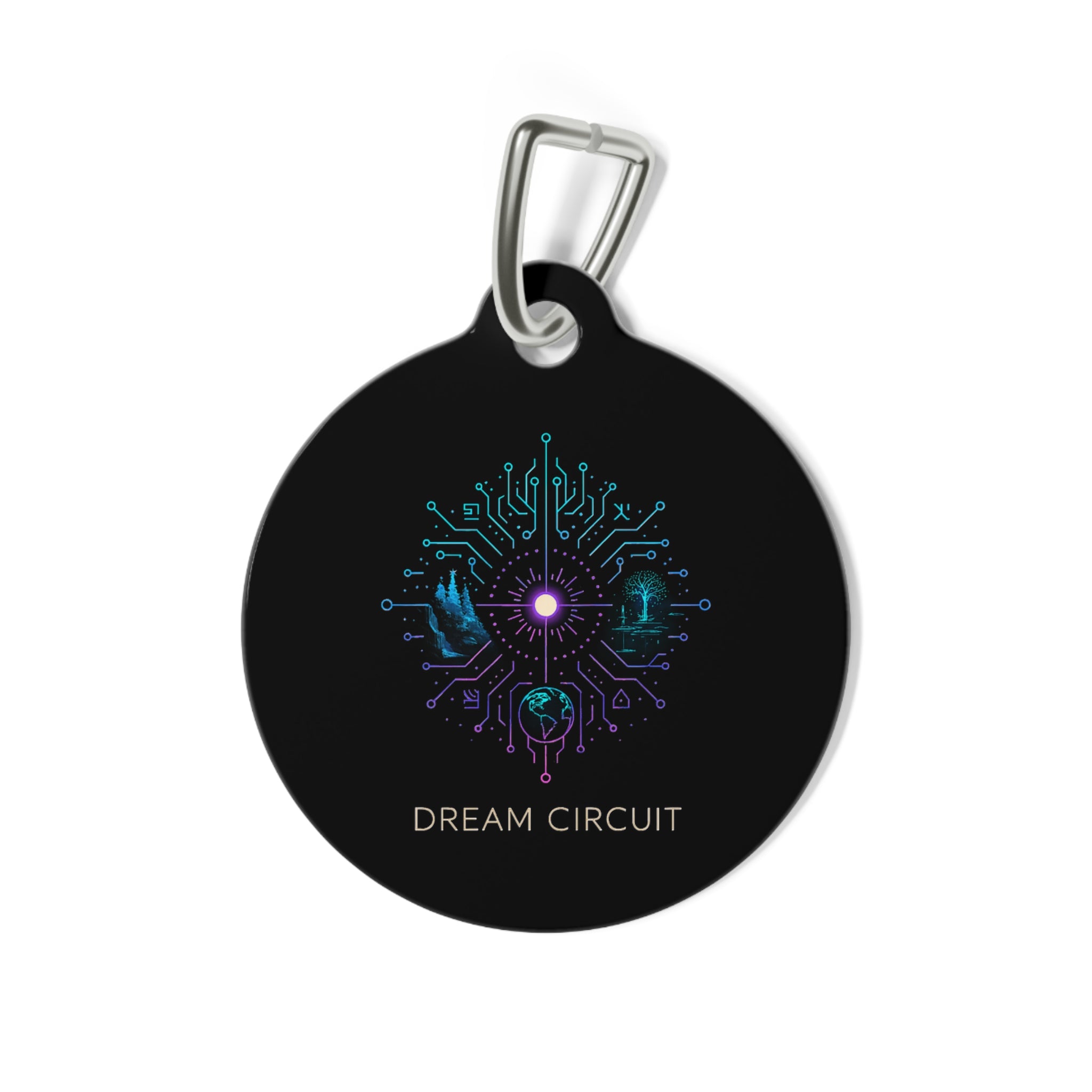 Unique Dream Circuit Pet Tag - Custom Pet ID, Dog Tag, Cat Tag, Personalized Pet Accessories, Geeky Pet Gift