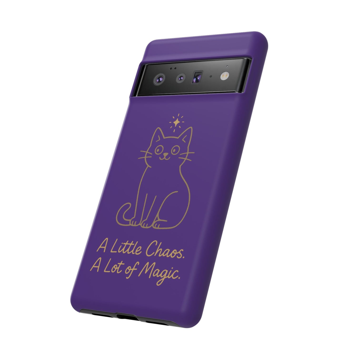 Phone Case — "A Little Chaos, A Lot of Magic" Cute Cat Protective Cover