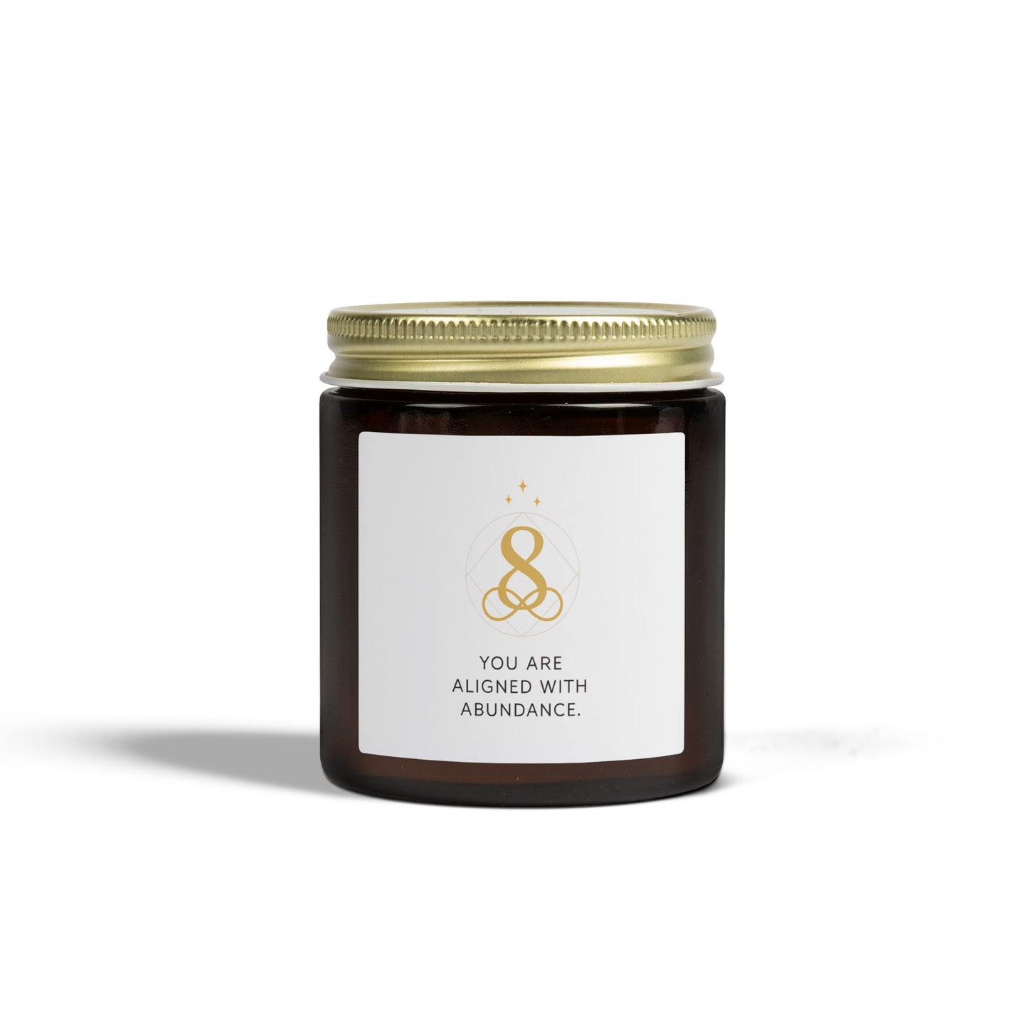 Scented Candle — Coconut Apricot Wax (4oz & 9oz) | "You Are Aligned With Abundance"