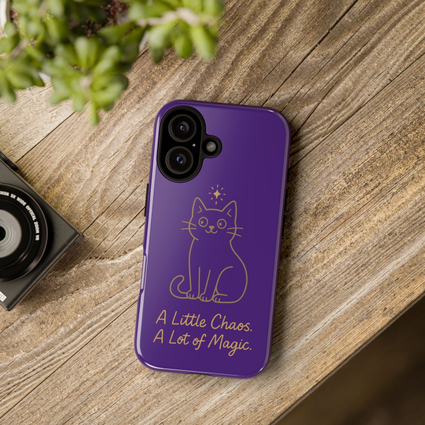 Phone Case — "A Little Chaos, A Lot of Magic" Cute Cat Protective Cover