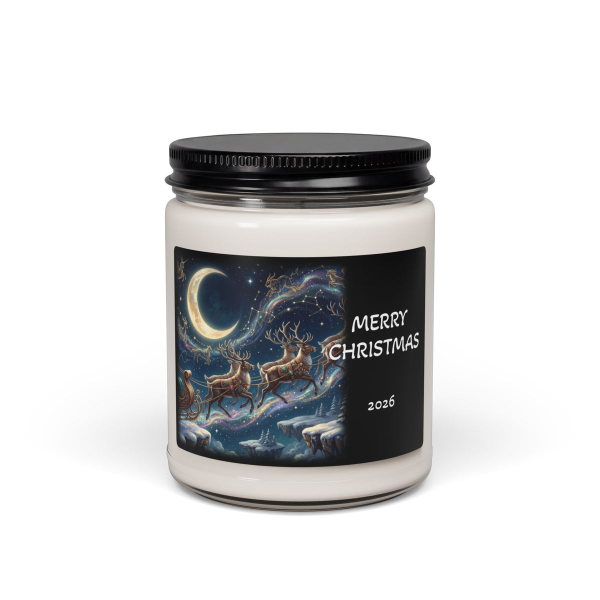 Merry Christmas Reindeer Soy Candle
