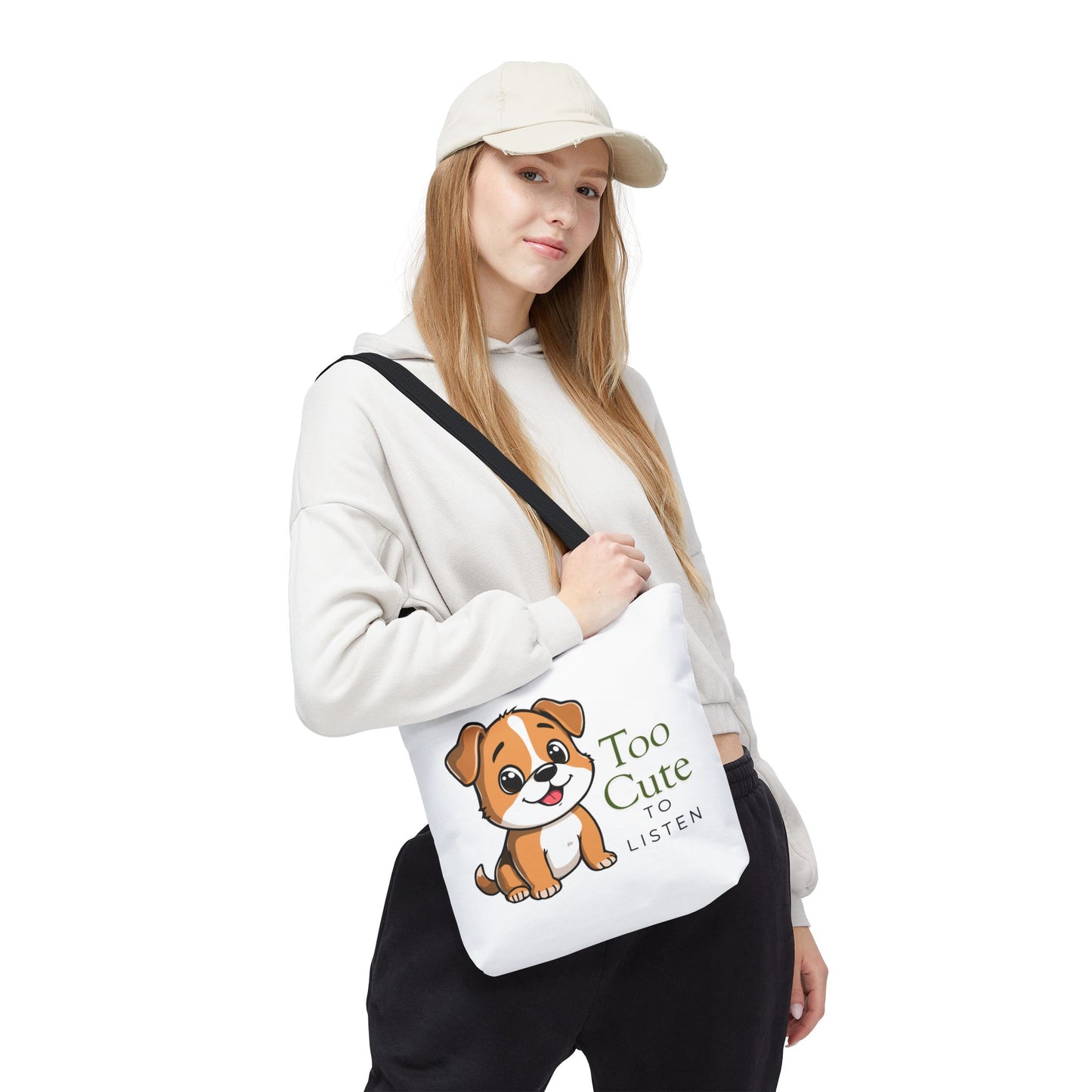 Tote Bag — "Too Cute to Listen" Puppy Cute Dog Tote
