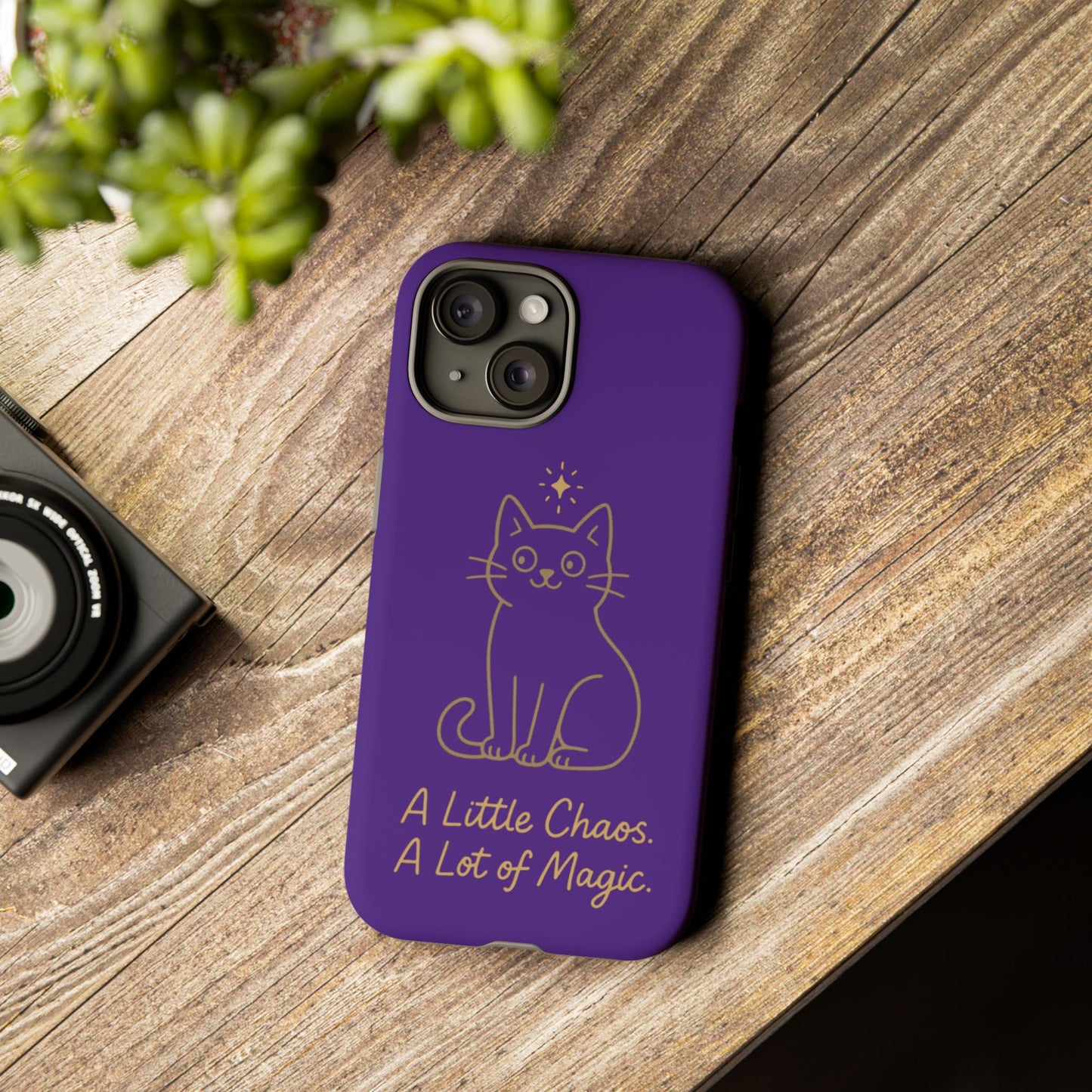 Phone Case — "A Little Chaos, A Lot of Magic" Cute Cat Protective Cover